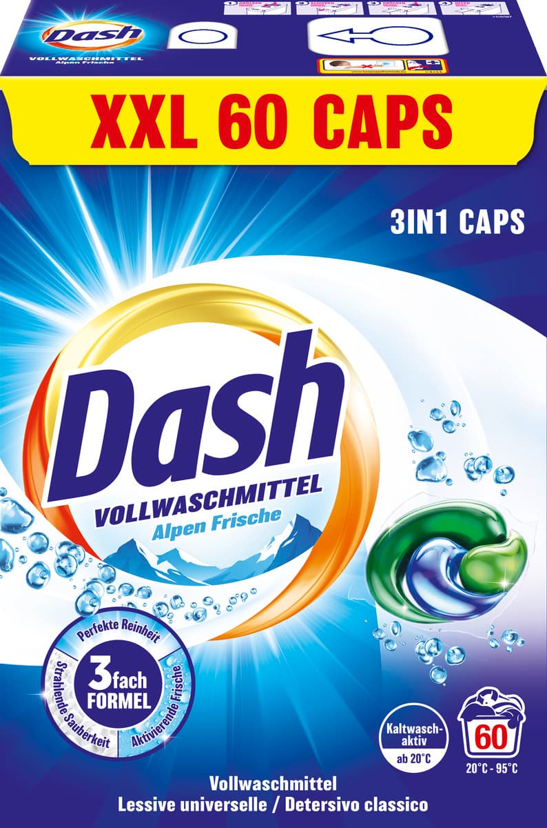 Dash Vollwaschmittel Alpen Frische 3in1 Caps