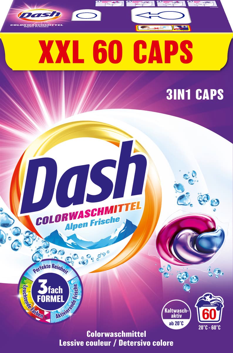 Dash Colorwaschmittel Frische 3in1 Caps