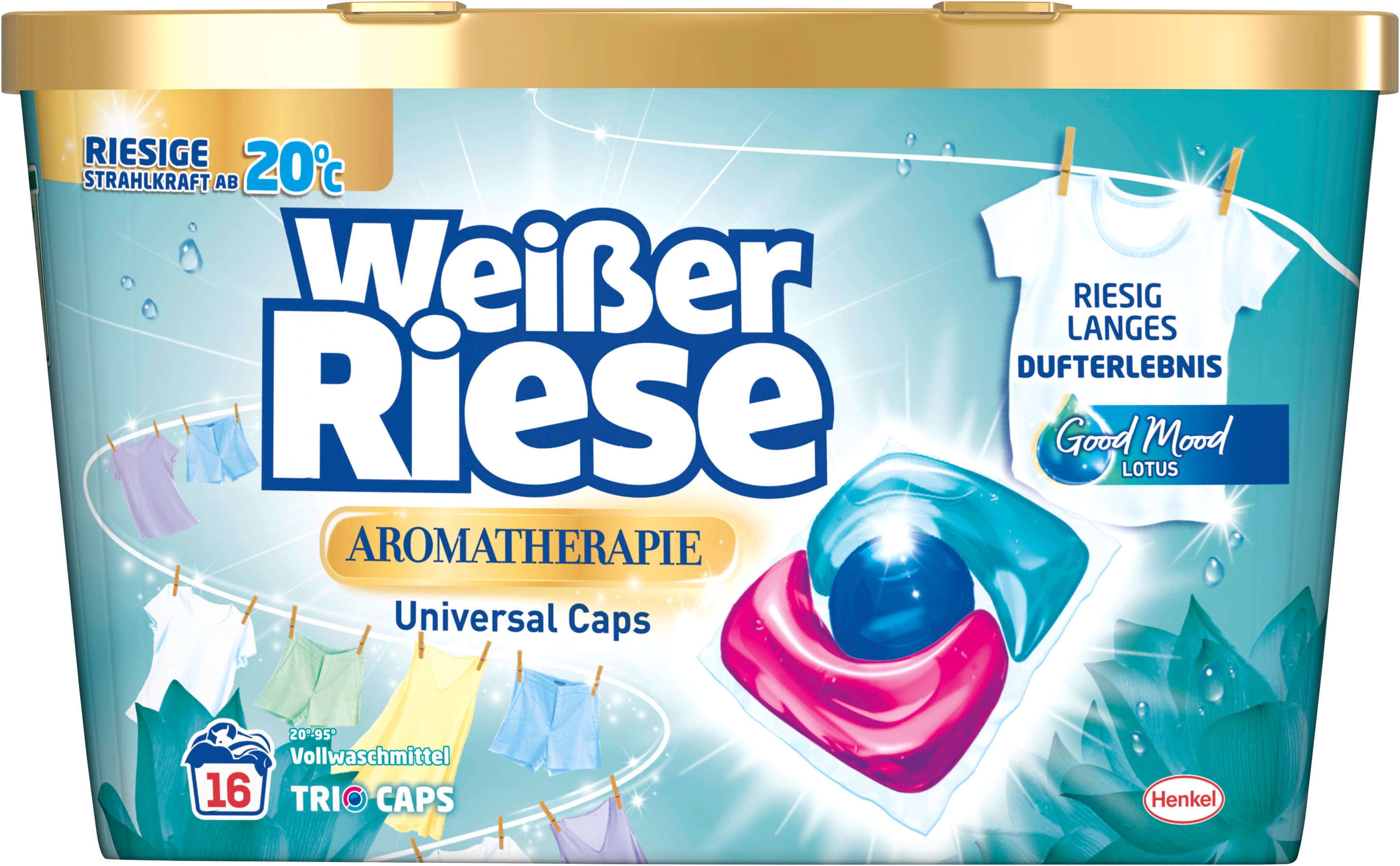 Weißer Riese Universal Trio-Caps Aromatherapie Lotus – Universal Waschmittel