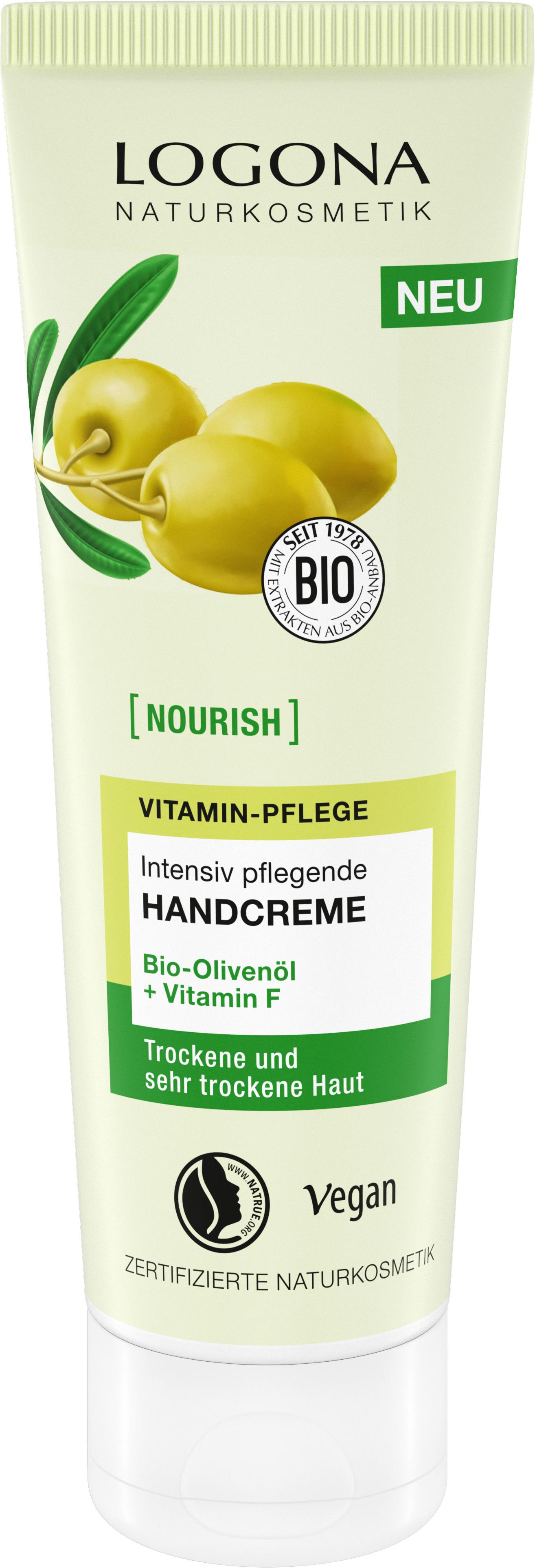 LOGONA NOURISH Handcreme intensiv mit Bio-Olivenöl & Vitamin F und E