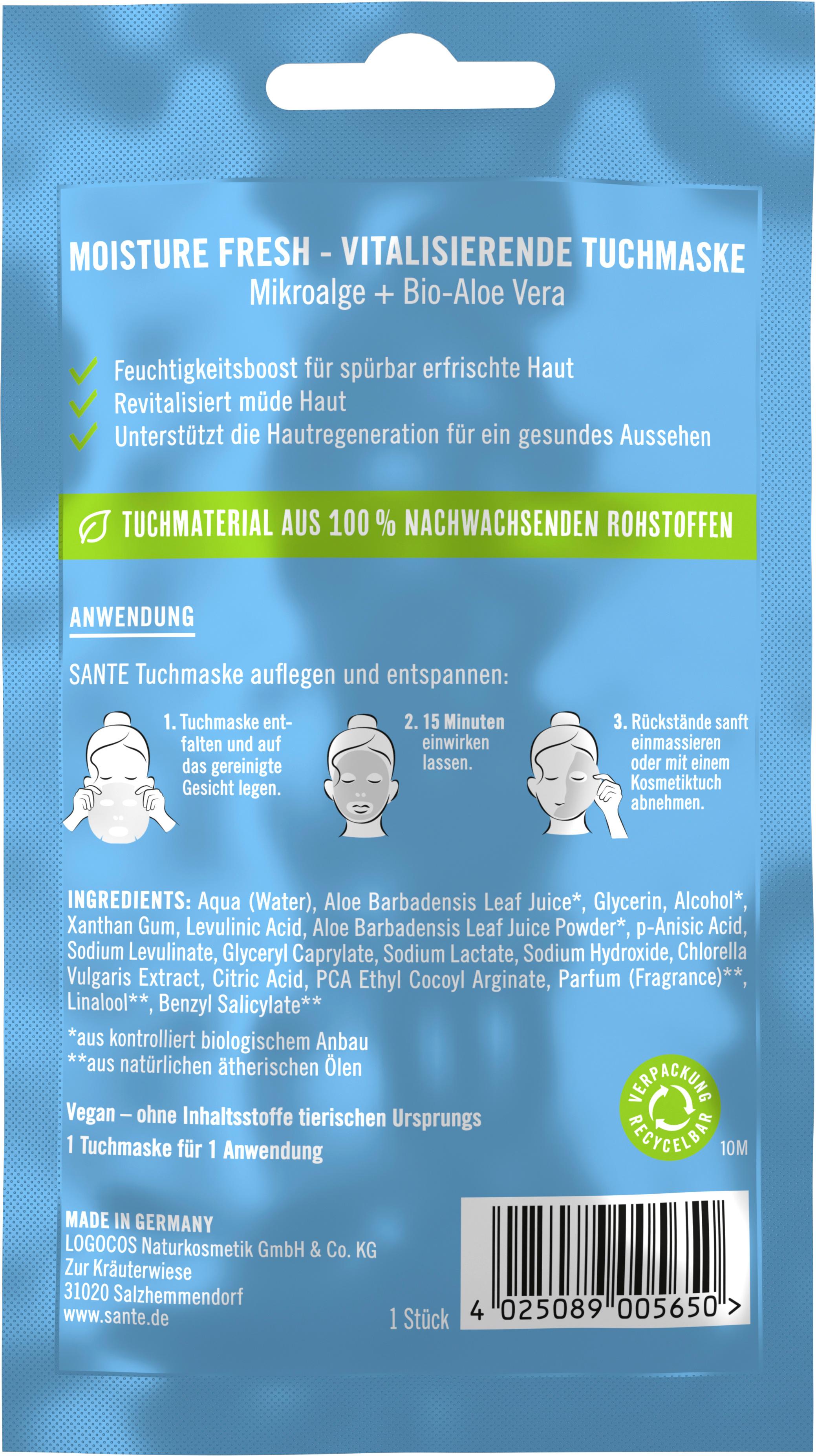 Produktbild SANTE Moisture Fresh Vitalisierende Tuchmaske 2 von 2