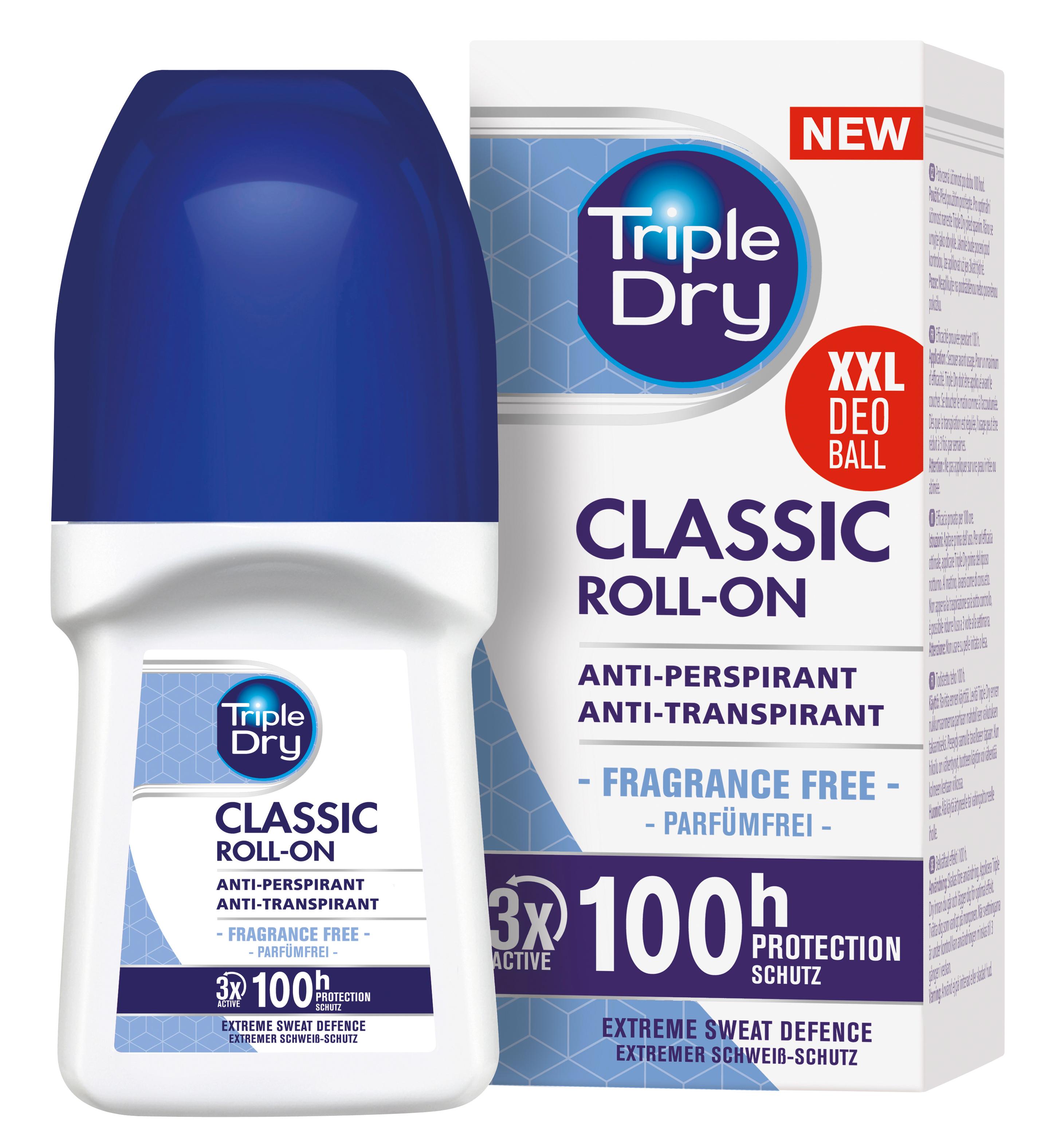 Triple Dry Deo Roll On Classic