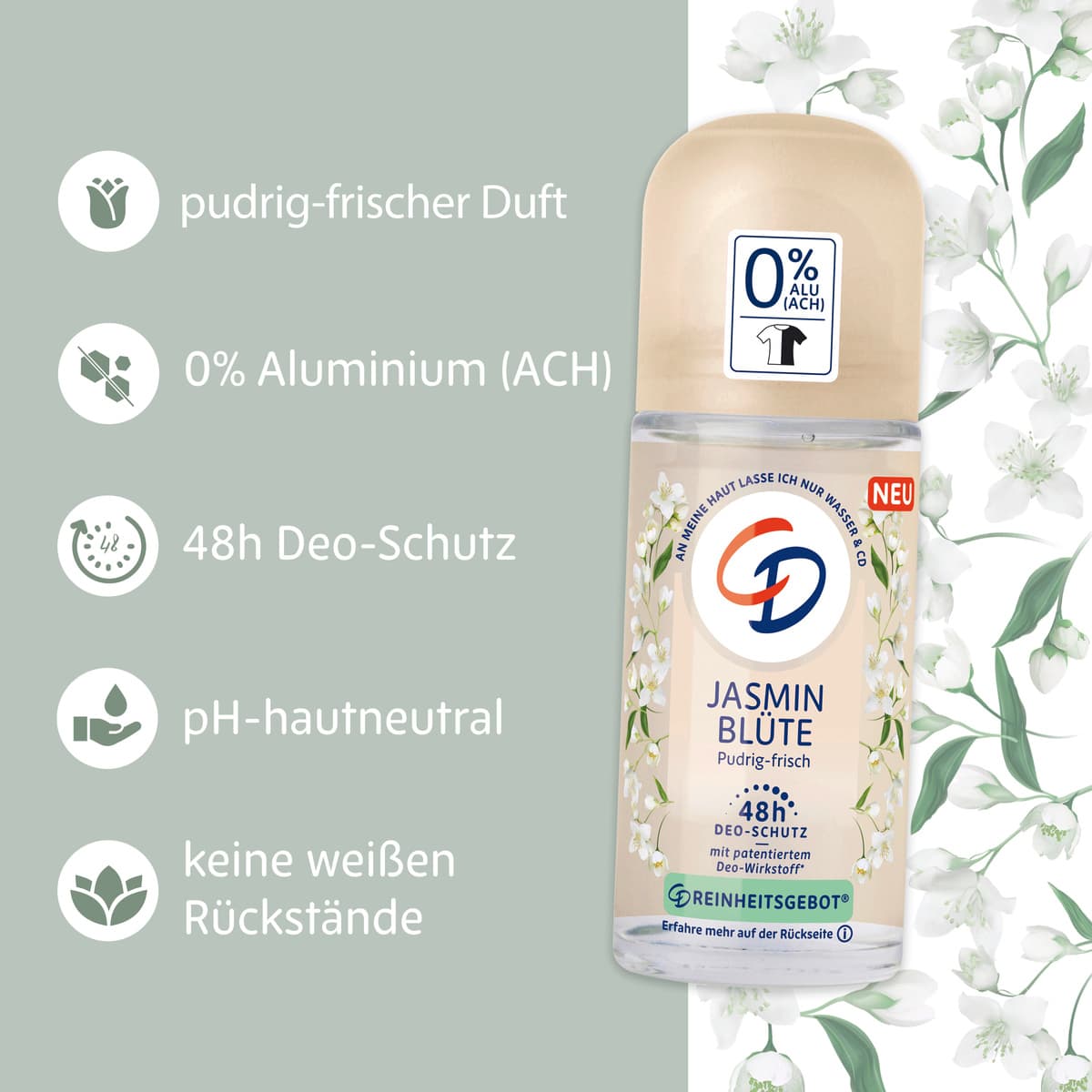 Produktbild CD Deo Roll-On Jasminblüte 3 von 3