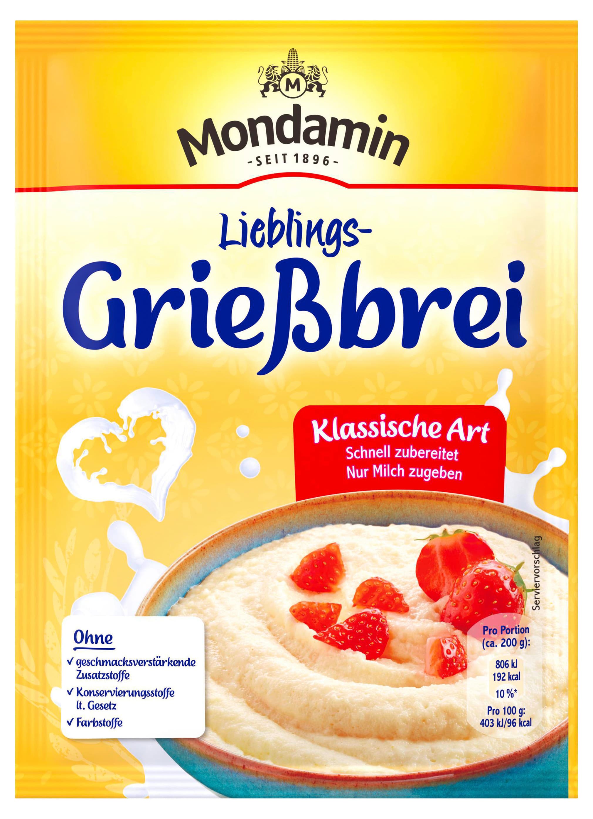 Mondamin Lieblings Grießbrei Klassische Art