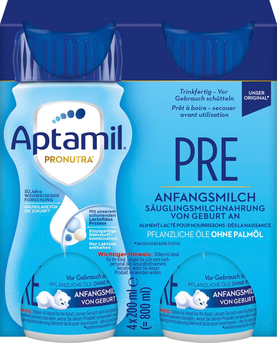 Aptamil Pronutra Anfangsmilch Pre 4x200ml trinkfertig