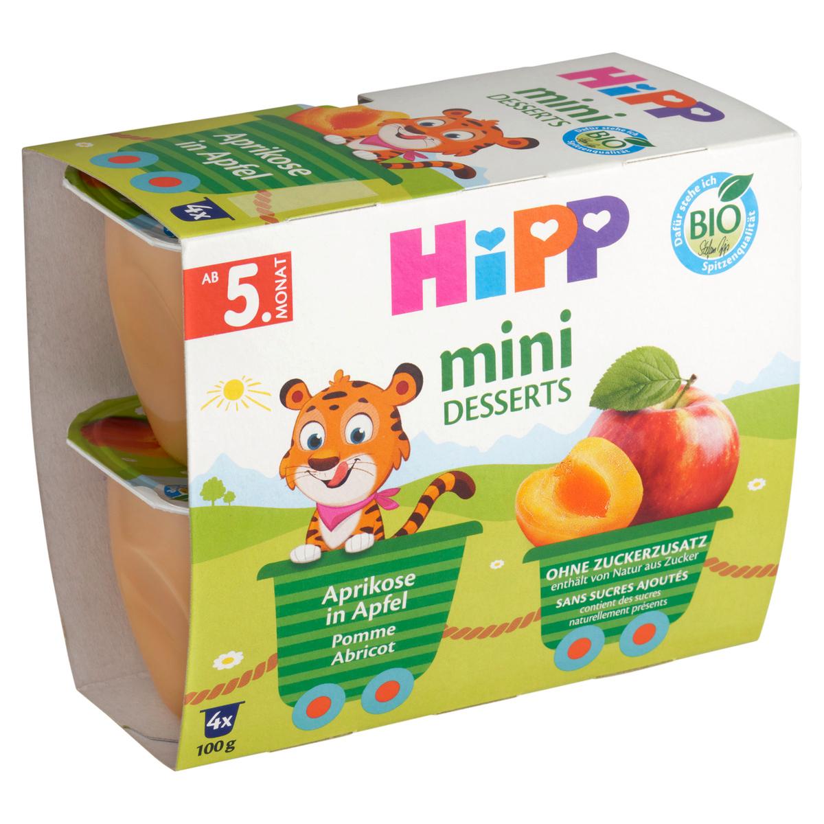 Produktbild HiPP Bio Mini Desserts im Becher Aprikose in Apfel 2 von 3