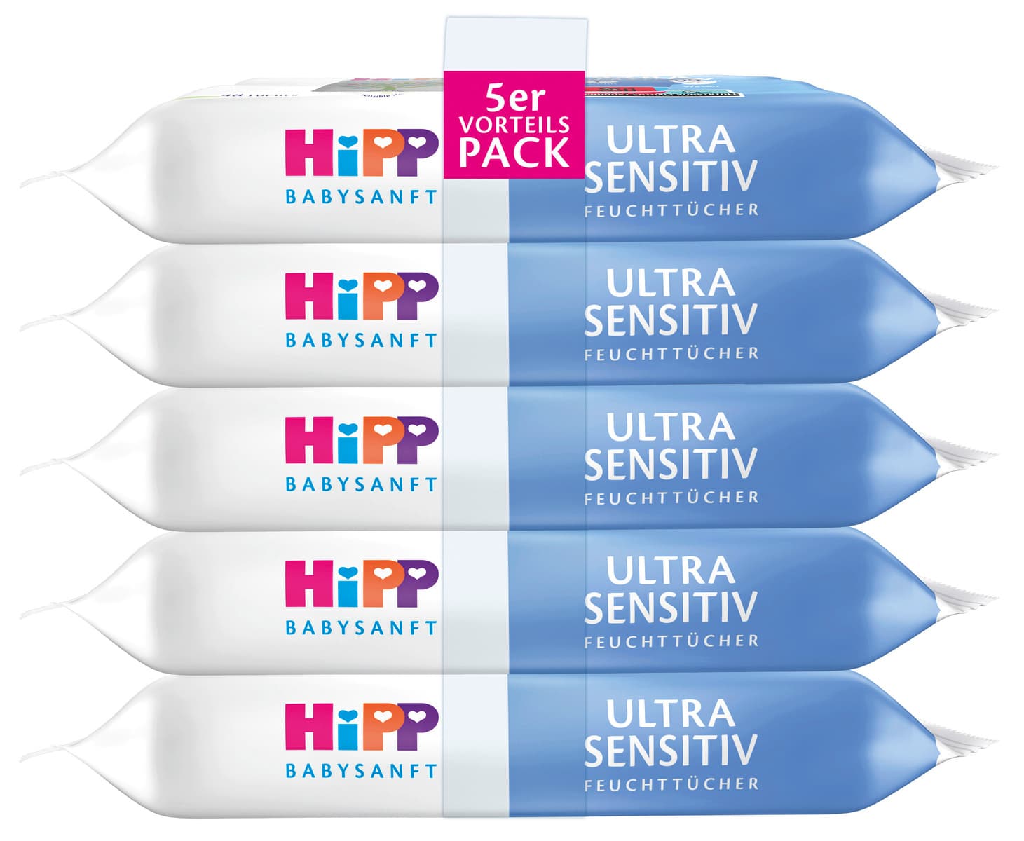 HIPP Babysanft Ultra Sensitiv Feuchttücher 5er Vorteilspack