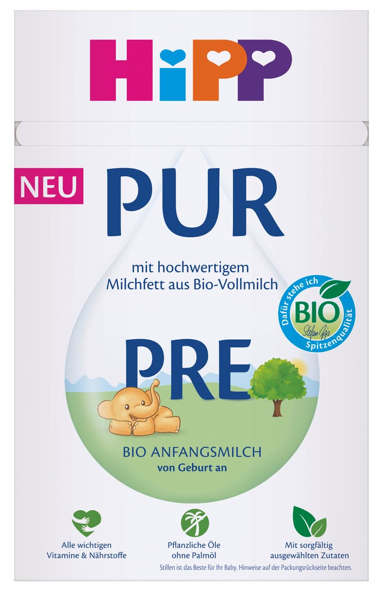 HiPP Pre Pur Anfangsmilch, von Geburt an