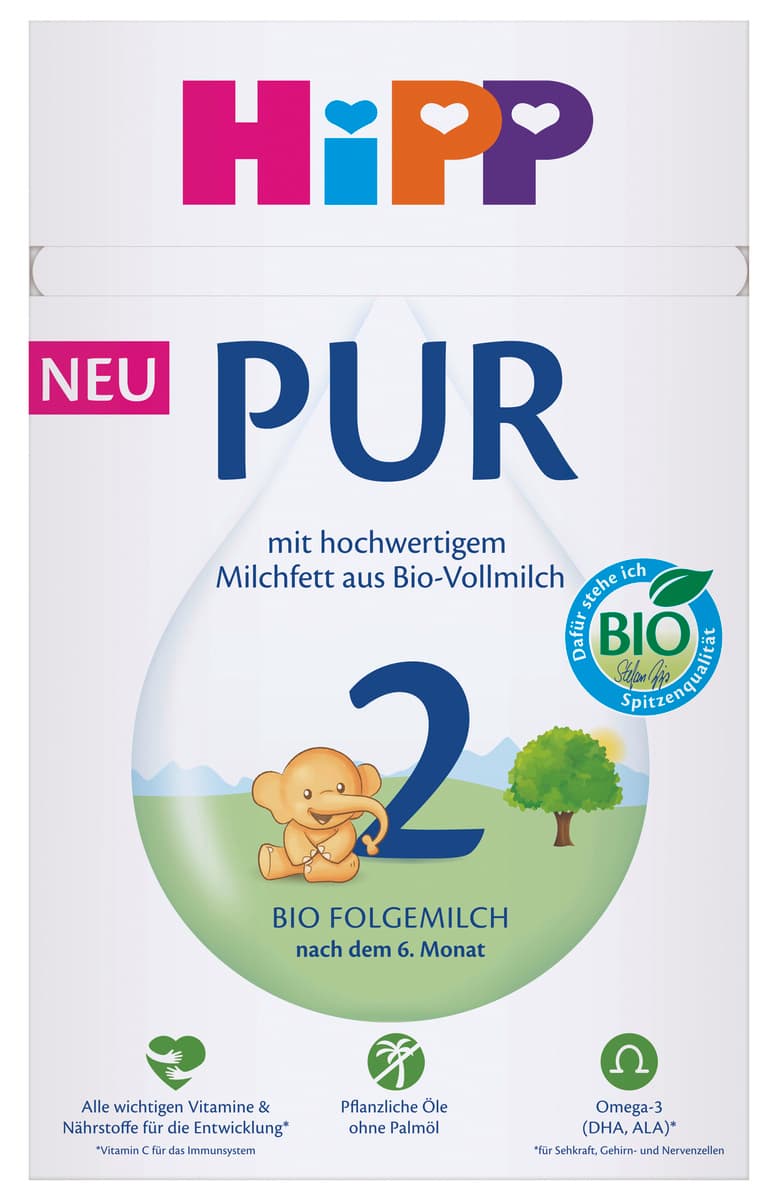 HiPP 2 Pur Folgemilch, nach 6. Monat