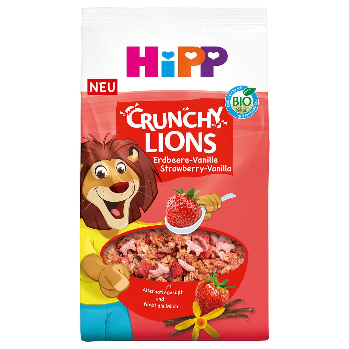 HiPP Bio Müsli Crunchy Lions Erdbeere-Vanille