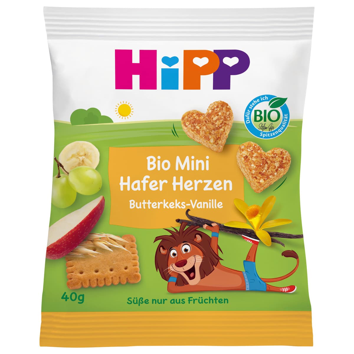 HiPP Bio Mini Hafer Herzen Butterkeks-Vanille