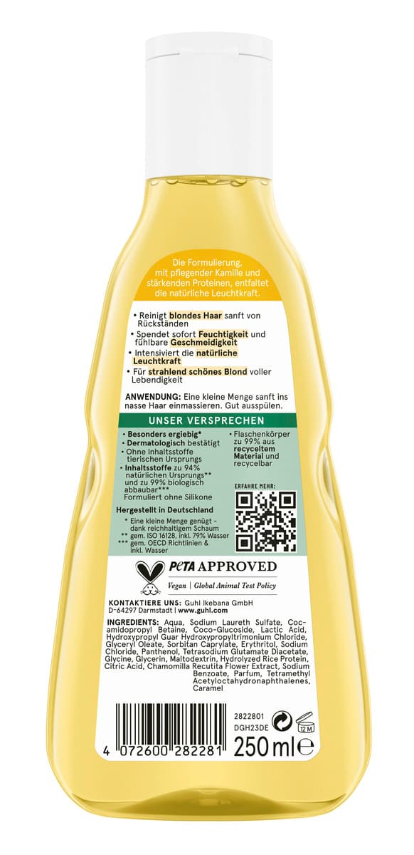 Produktbild Guhl Shampoo Blond Glanz & Pflege 2 von 2