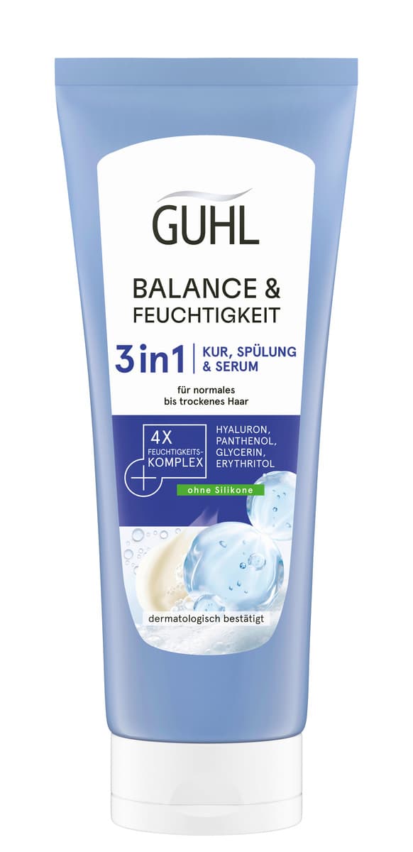 Guhl Balance & Feuchtigkeit 3in1 Kur, Spülung & Serum 