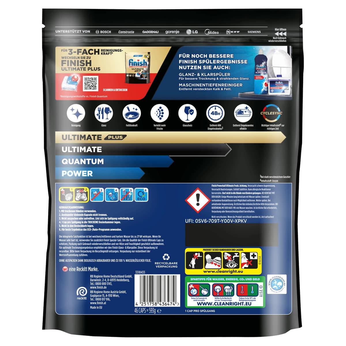 Produktbild Finish Spülmaschinentabs Ultimate Maxipack  2 von 2