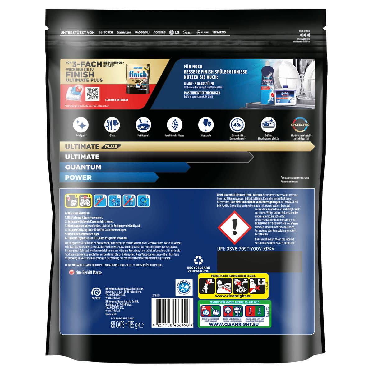Produktbild Finish Spülmaschinentabs Ultimate Sparpack  2 von 2