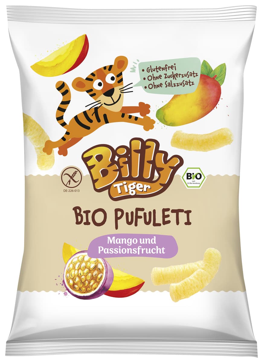 Billy Tiger BIO Pufuleti mit Mango und Passionsfrucht
