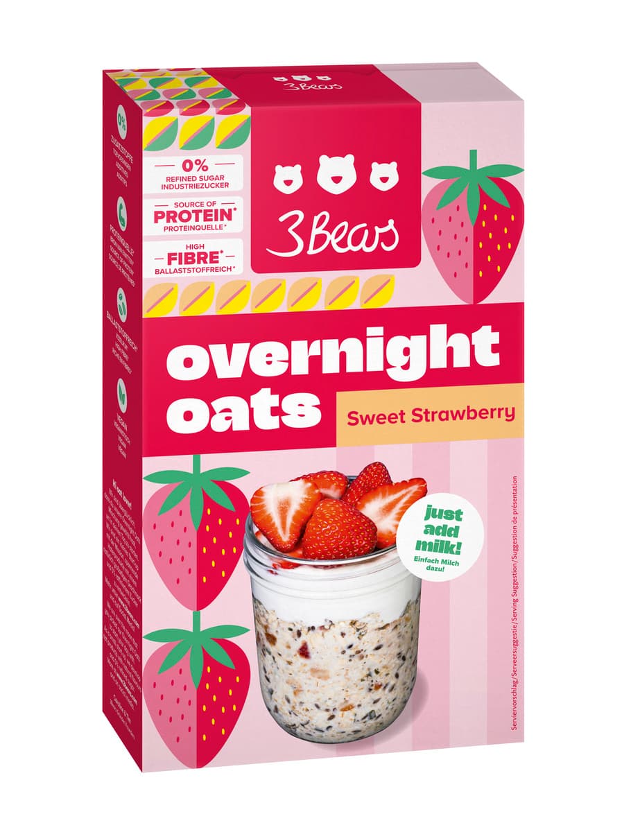 3Bears Overnight Oats Sweet Strawberry