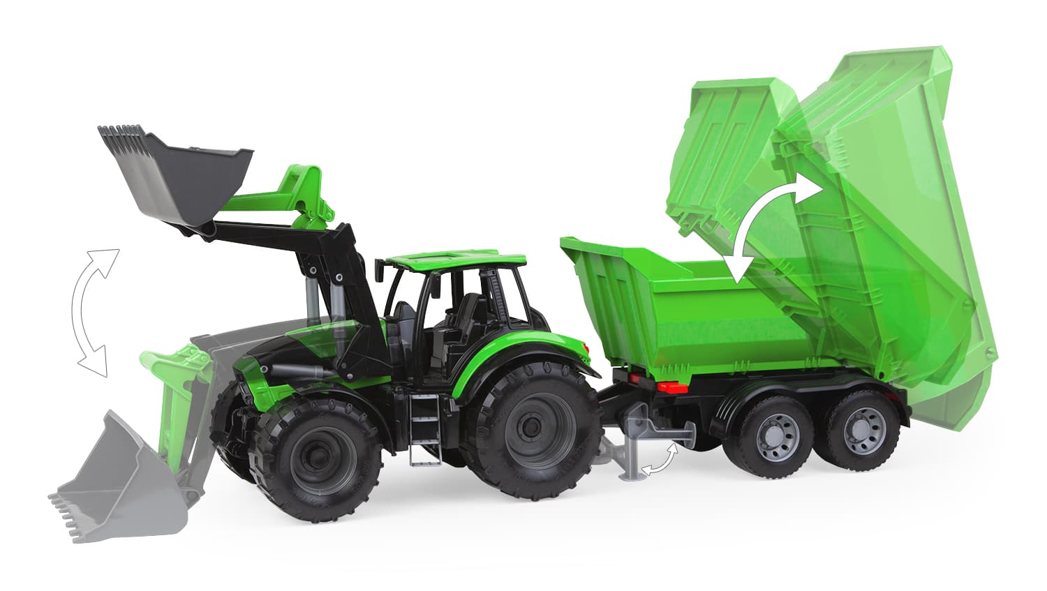 Produktbild Lena - WORXX Traktor Deutz-Fahr Agrotron 7250 TTV mit Anhänger 2 von 7
