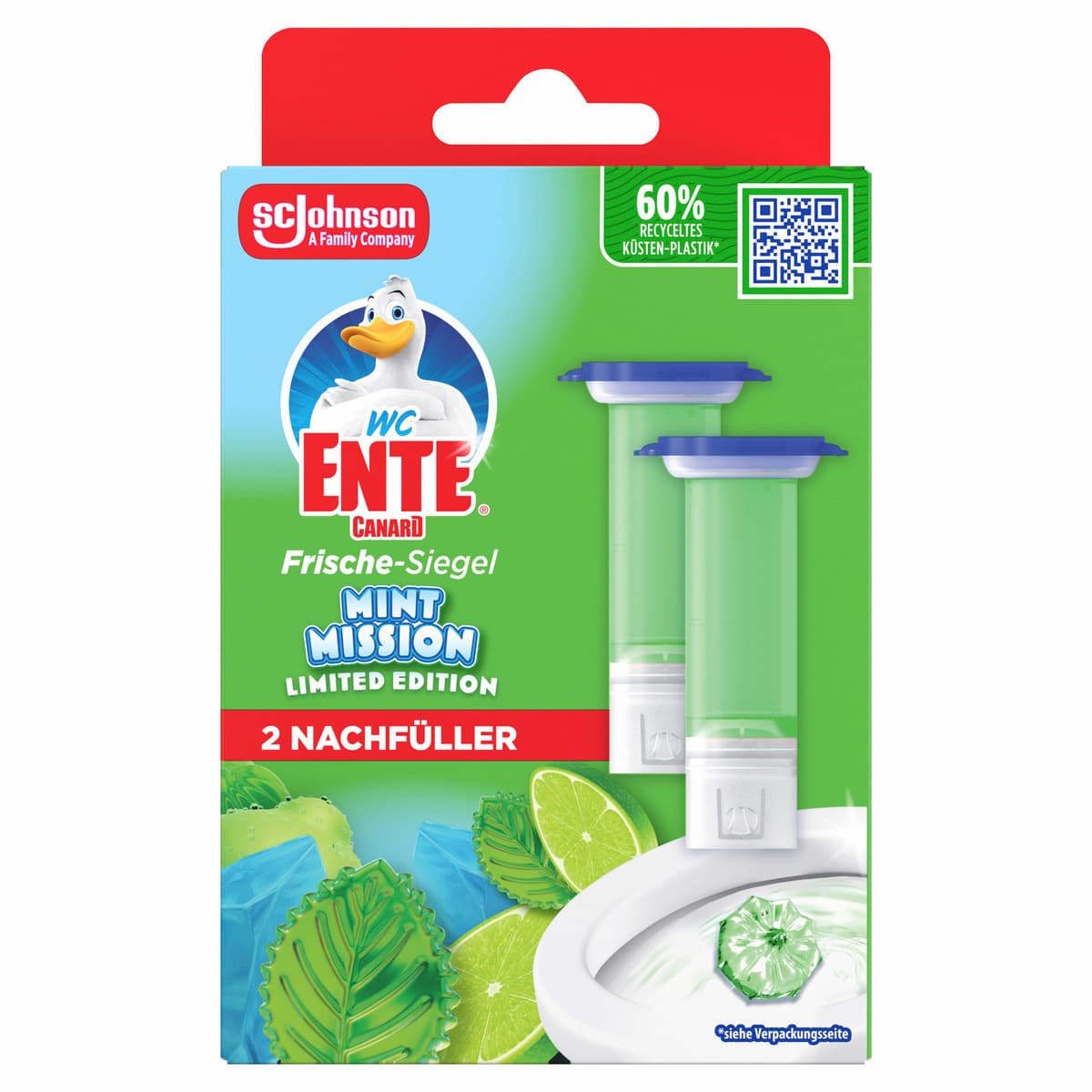 WC-Ente Frische-Siegel Nachfüller Mint Mission 2x36ml