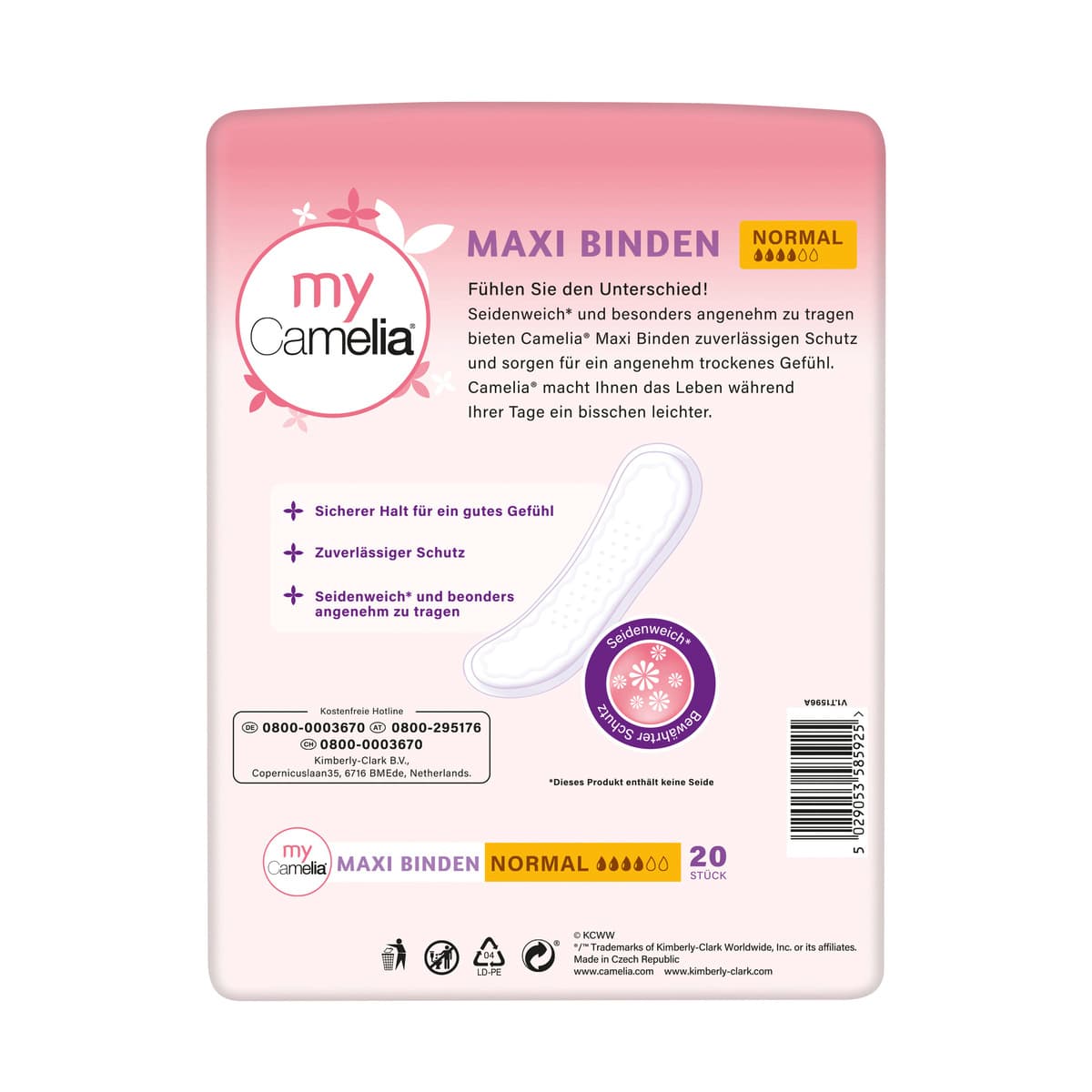 Produktbild Camelia Maxi Binde Normal 3 von 3