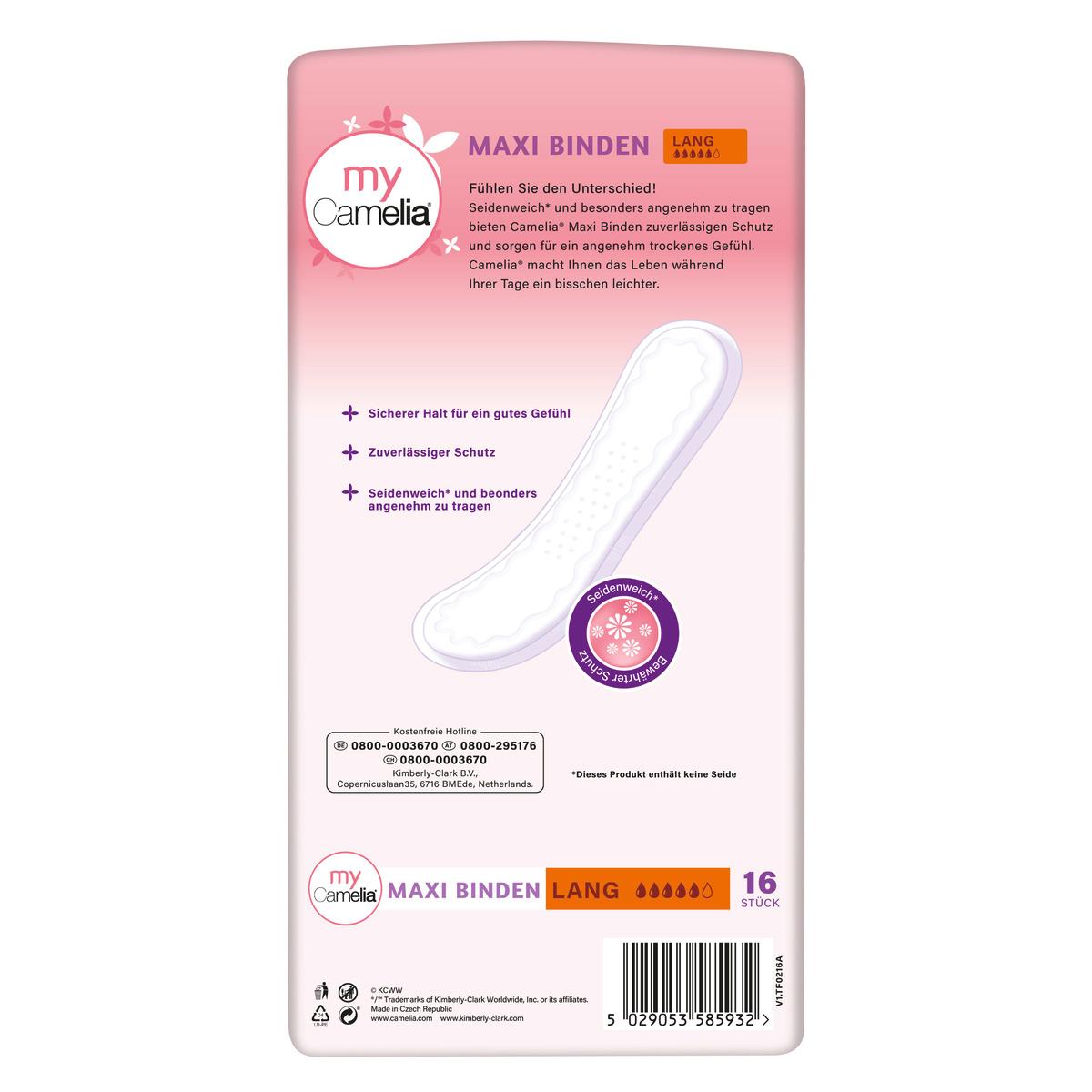 Produktbild Camelia Maxi Binde Lang 3 von 3
