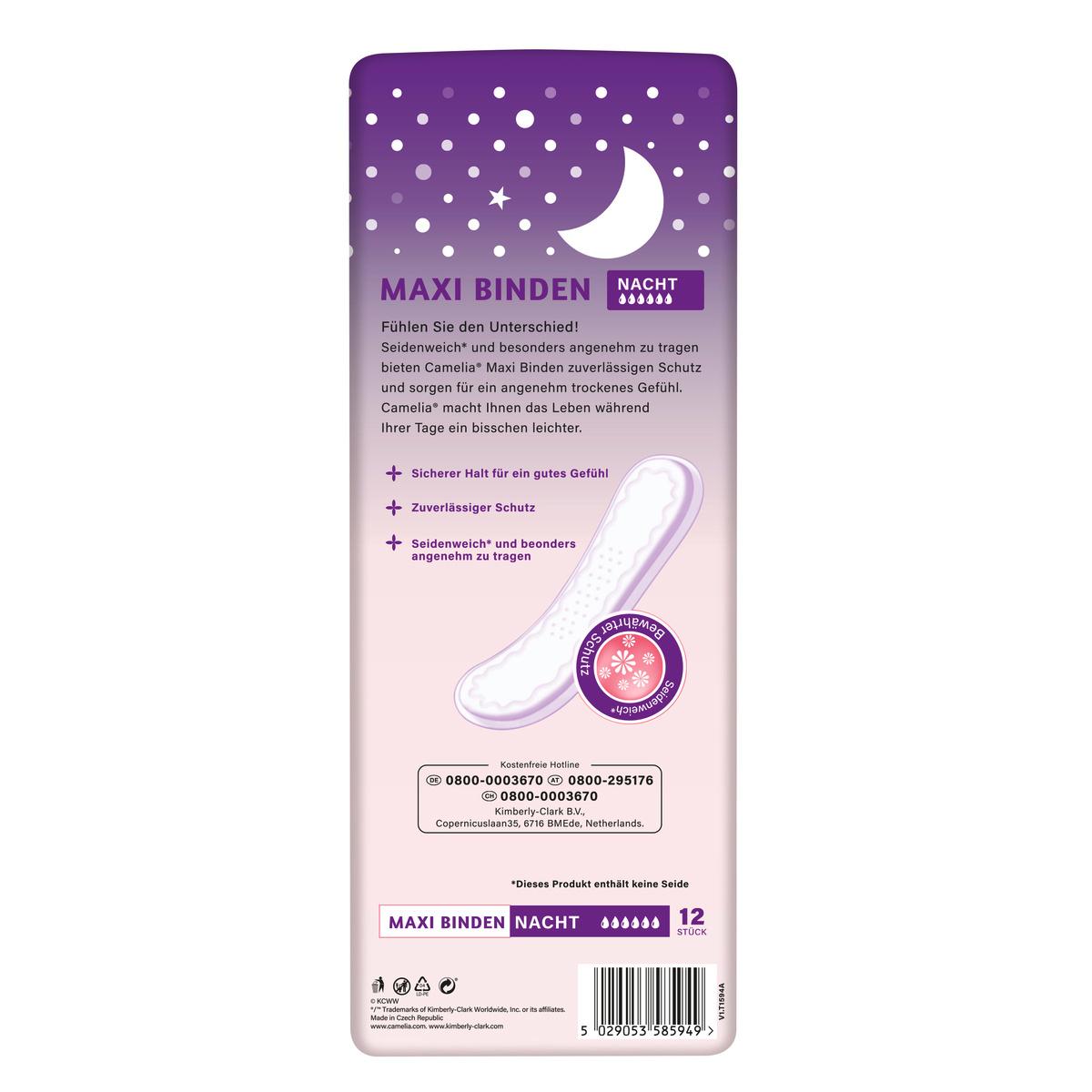 Produktbild Camelia Maxi Binde Nacht 3 von 3