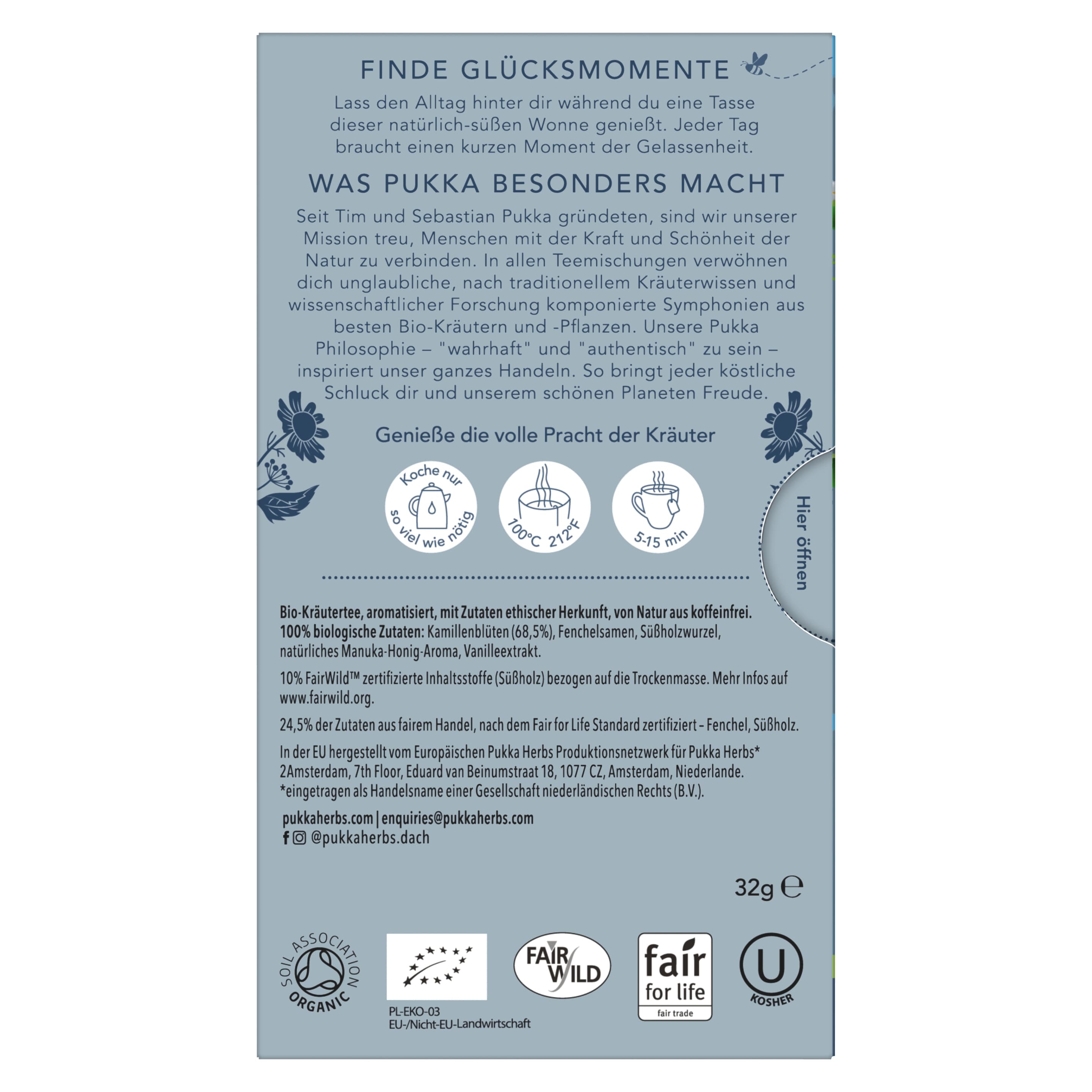 Produktbild Pukka Bio-Kräutetee Kamille, Vanille & Manuka-Honig 2 von 6