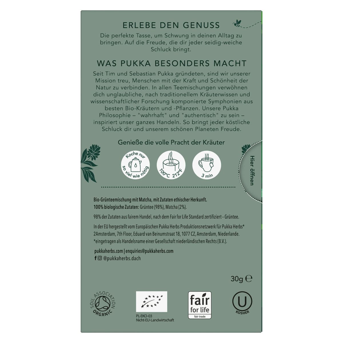 Produktbild Pukka BIO Tee Surpeme Matcha Green  2 von 6