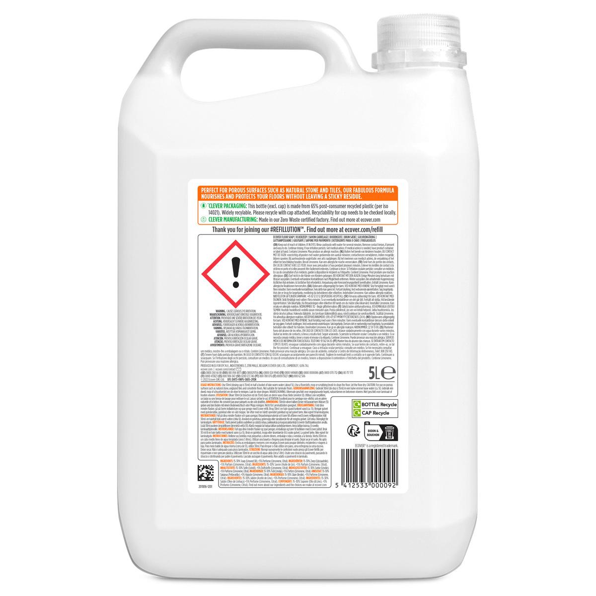 Produktbild Ecover Bodenseife Orange & Zitrone 5L 2 von 2