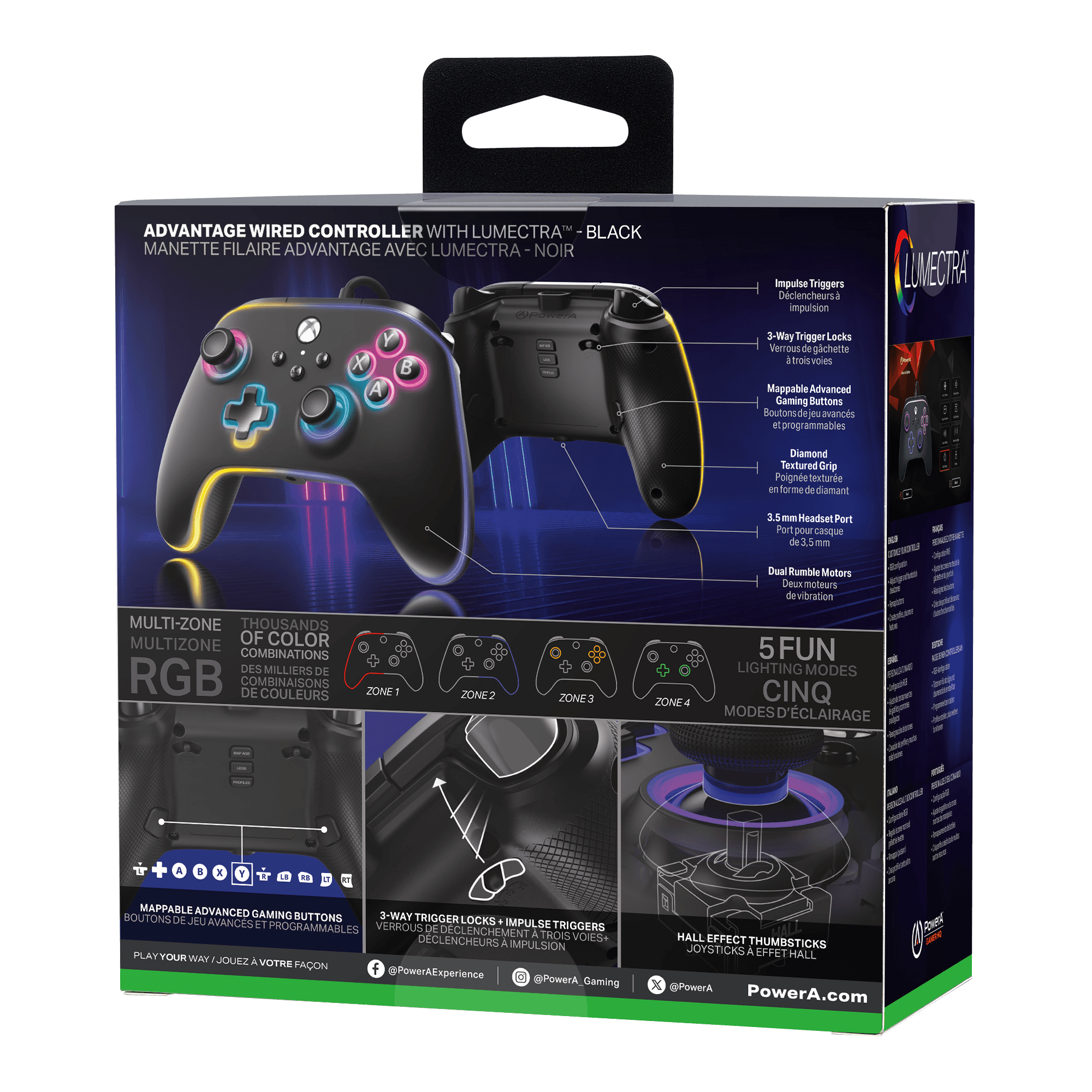 Produktbild PowerA-Advantage-Controller für Xbox Series X|S mit Lumectra - Schwarz 3 von 11