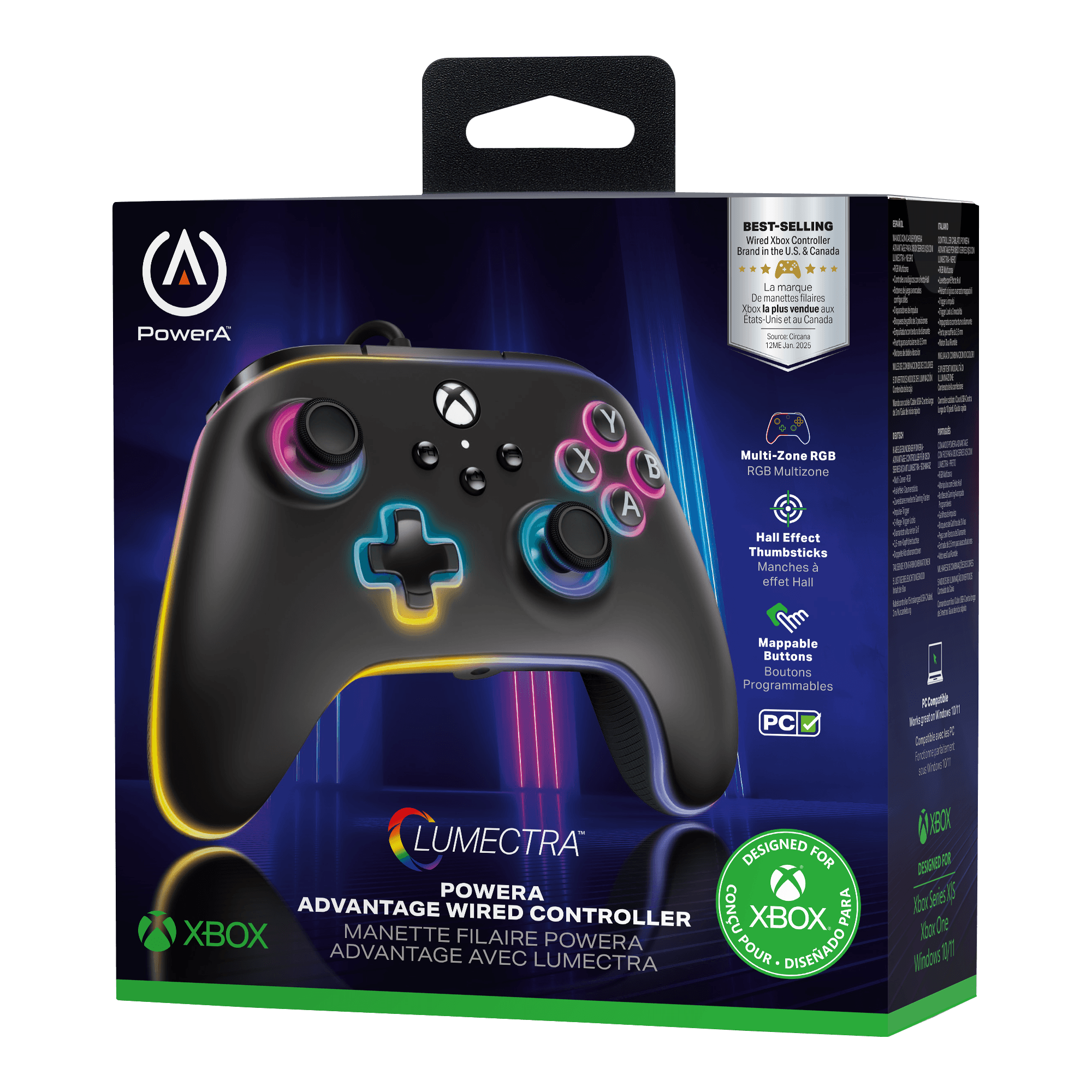 Produktbild PowerA-Advantage-Controller für Xbox Series X|S mit Lumectra - Schwarz 2 von 11