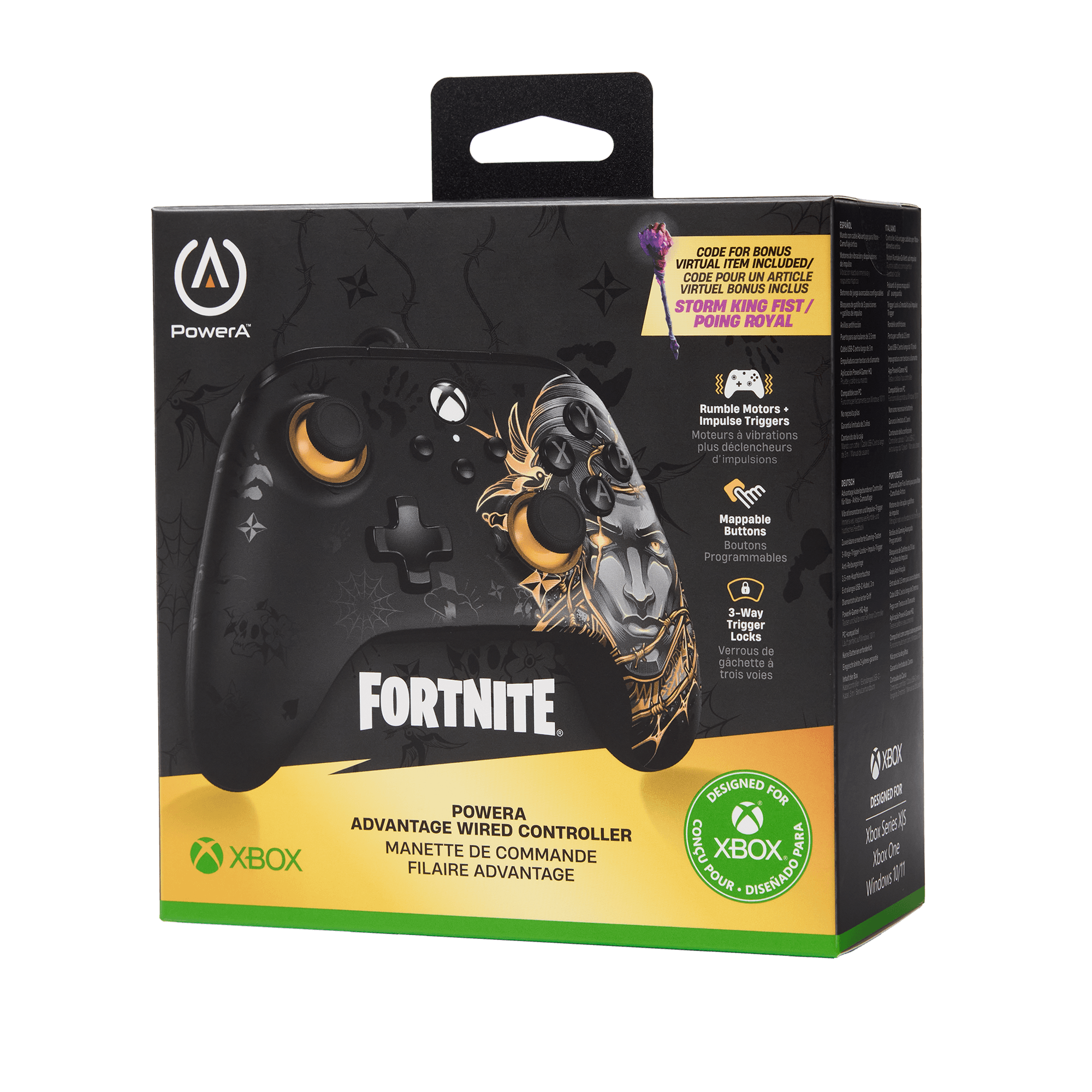 Produktbild PowerA Controller Advantage für Xbox Series X|S - Fortnite Midas 2 von 8