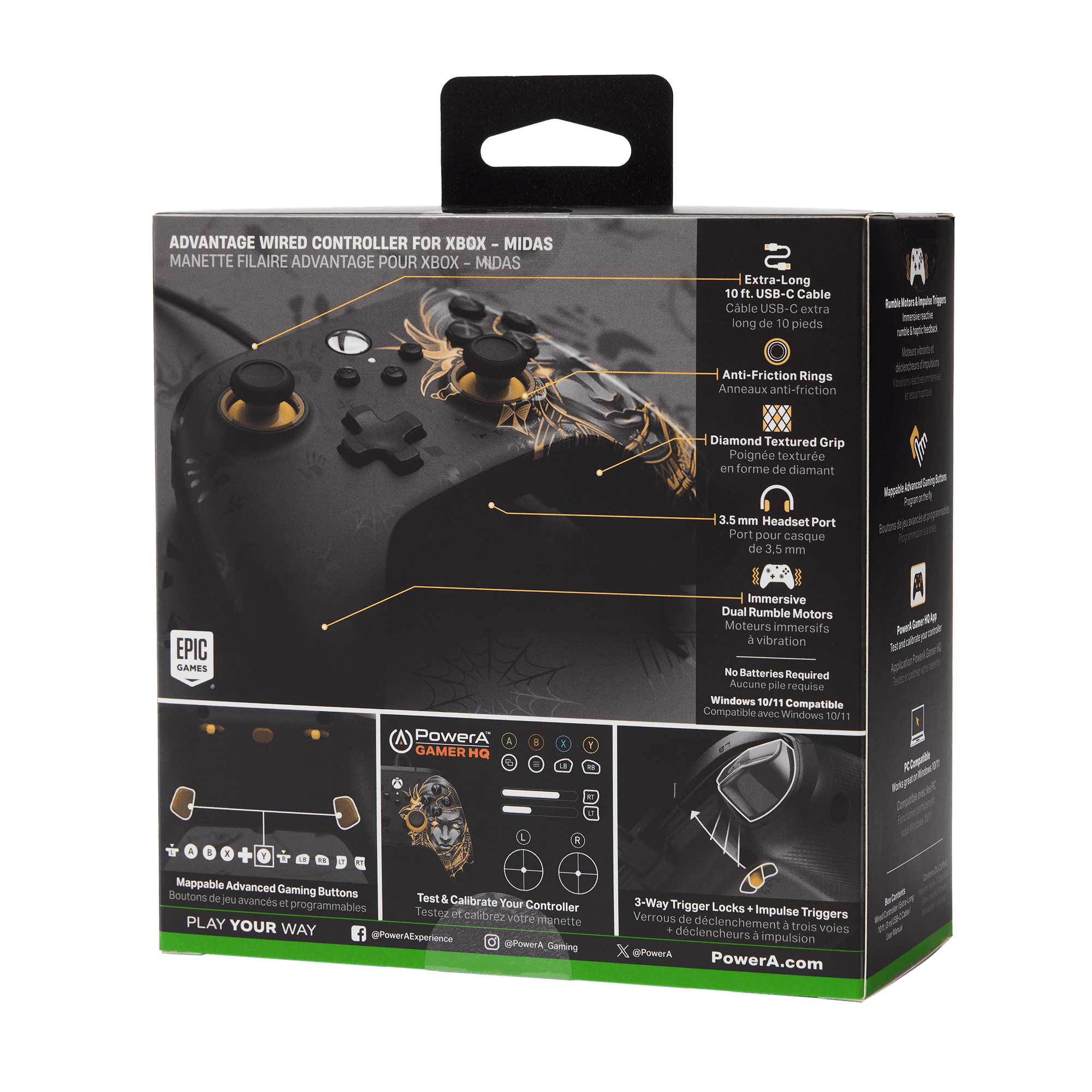 Produktbild PowerA Controller Advantage für Xbox Series X|S - Fortnite Midas 3 von 8