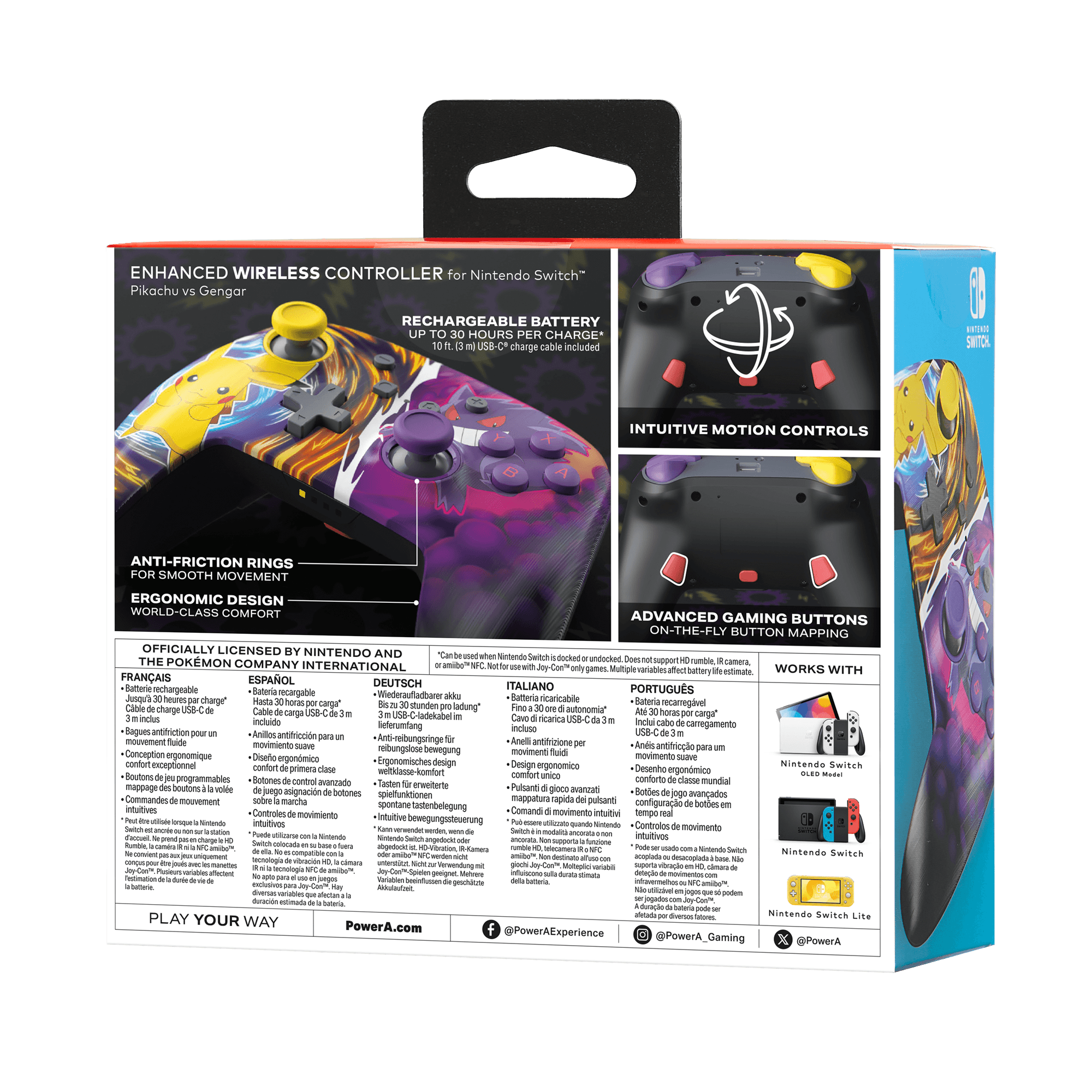 Produktbild PowerA Controller für Nintendo Switch - Pikachu vs. Gengar 3 von 10