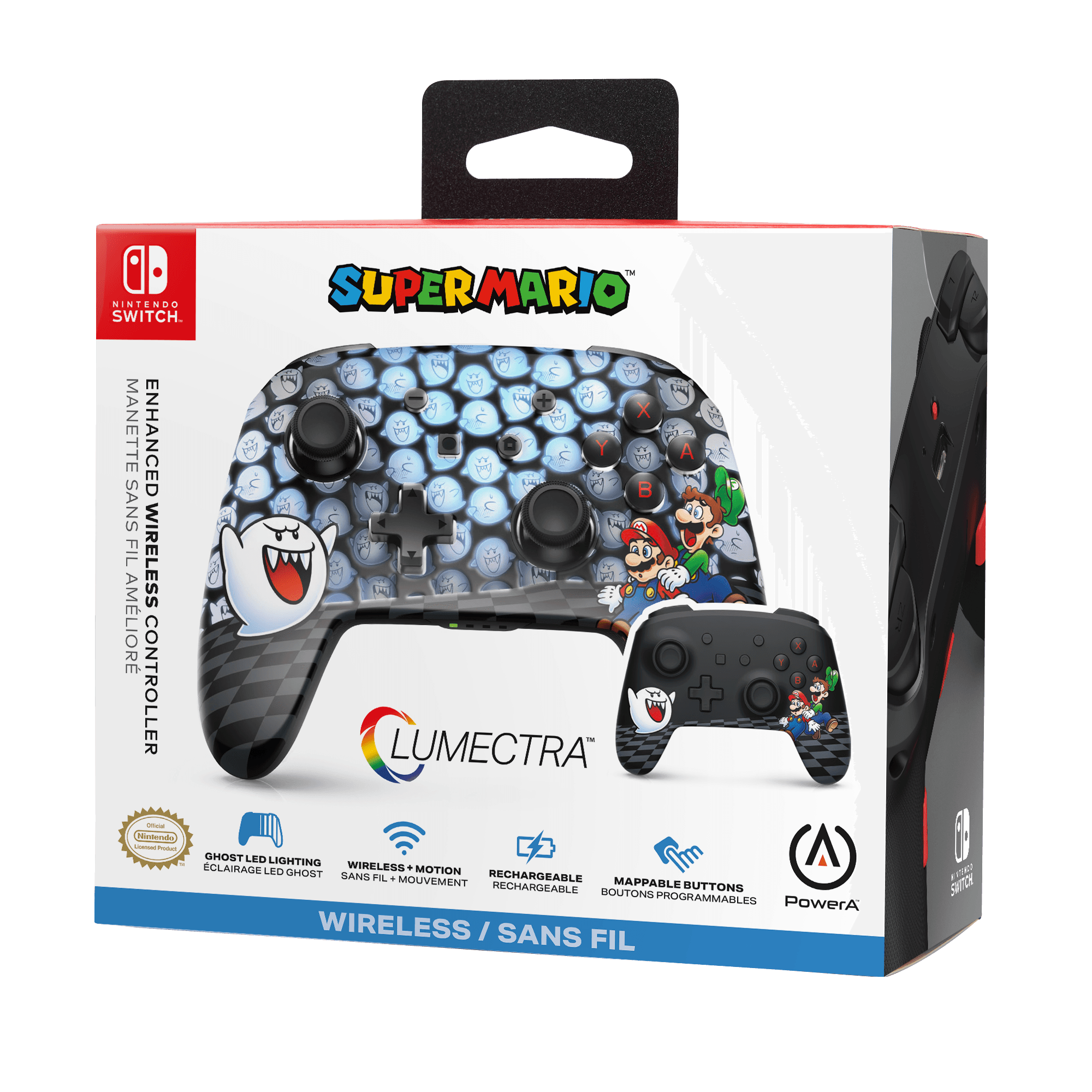 Produktbild PowerA Controller für Nintendo Switch mit Lumectra - Mario Peek-A-Boo 2 von 8