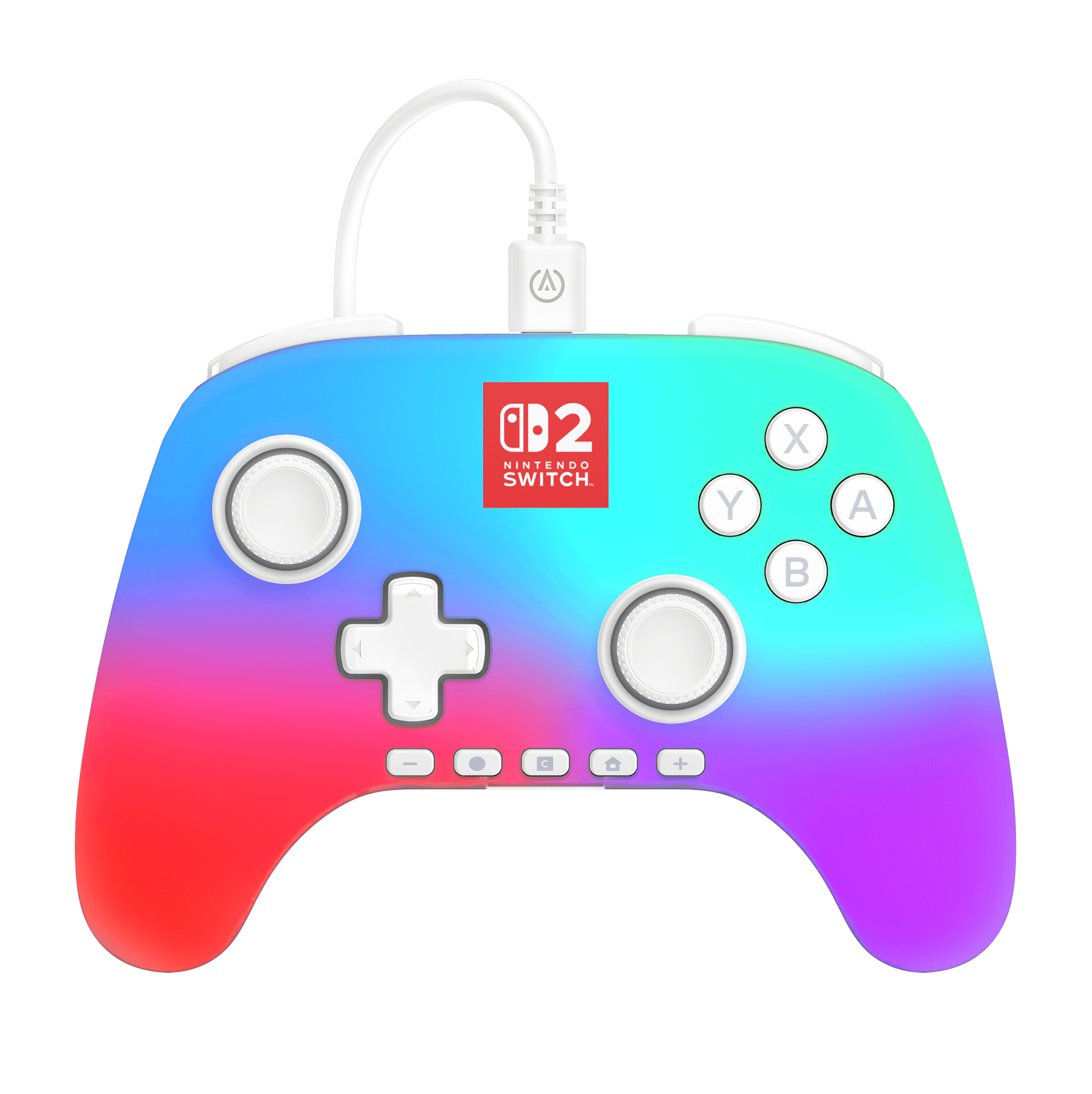Kabelgebundener PowerA Advantage-Controller für Nintendo Switch 2 mit Lumectra - Weiß