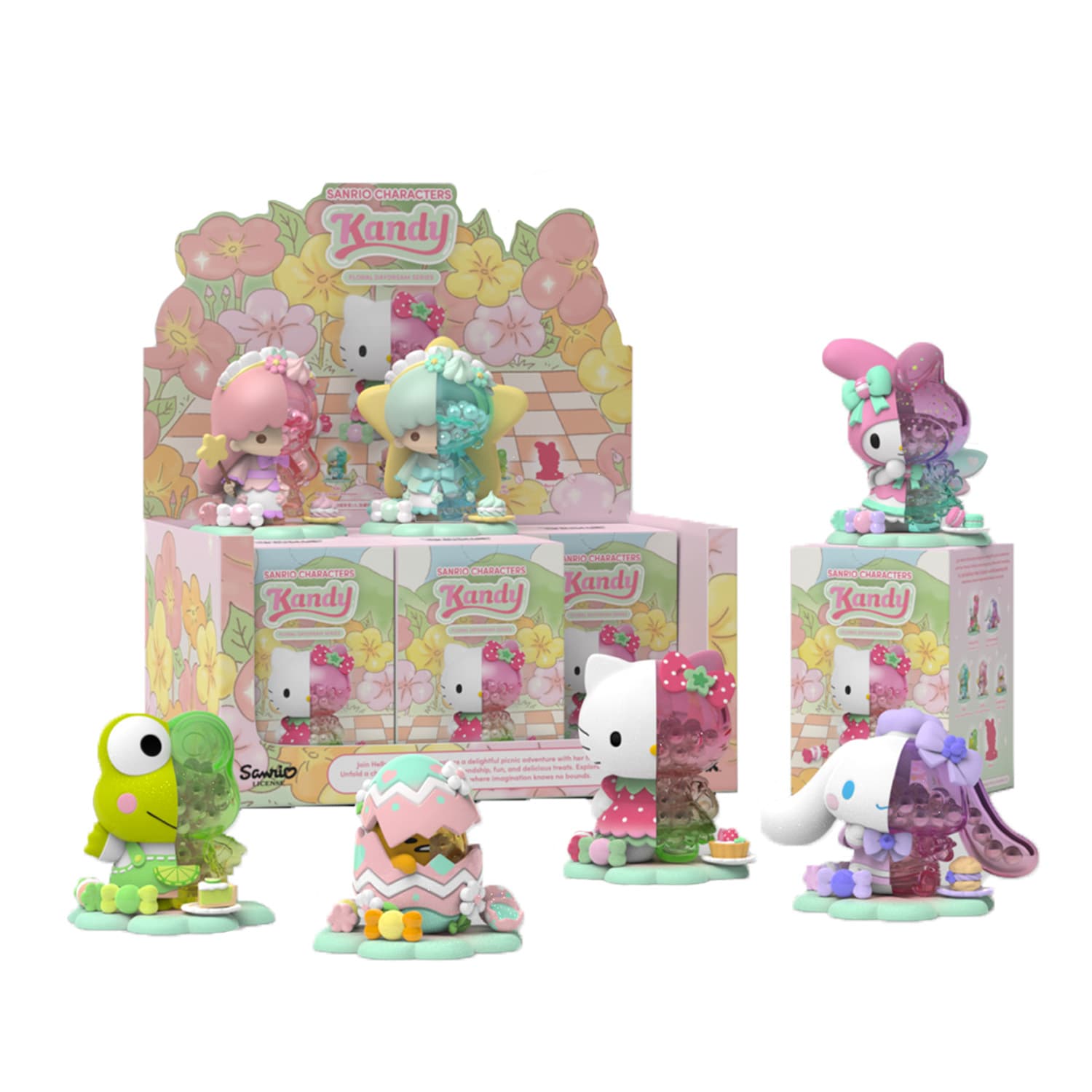 Sammelfiguren in Blindbox - Mighty Jaxx Kandy x Sanrio Floral Daydream Blindbox | sortiert - eine Packung enthält eine zufällige Figur