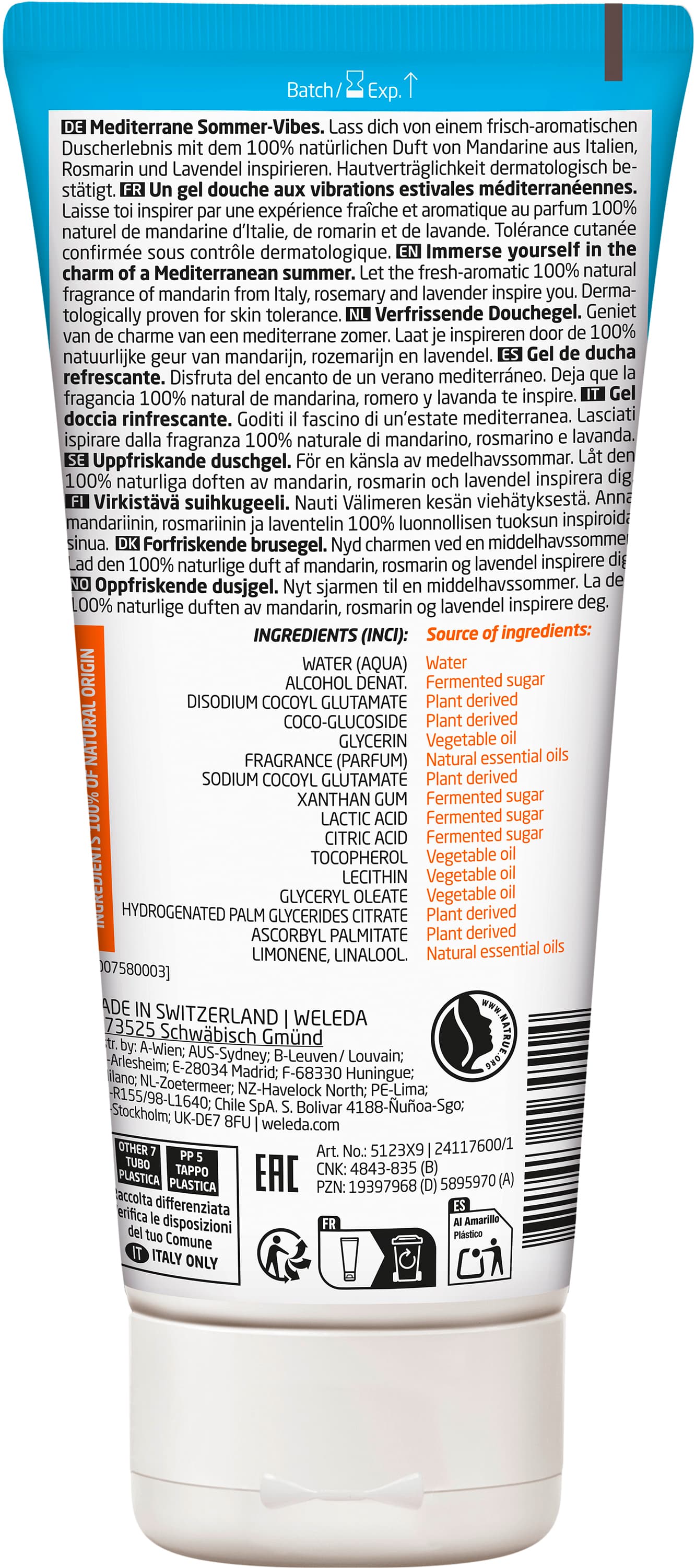 Produktbild WELEDA Mandarino di Capri Shower Gel 2 von 5