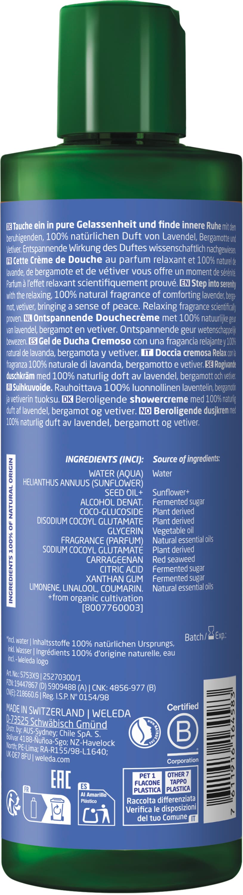 Produktbild WELEDA Relax Shower Cream Lavendel 2 von 4