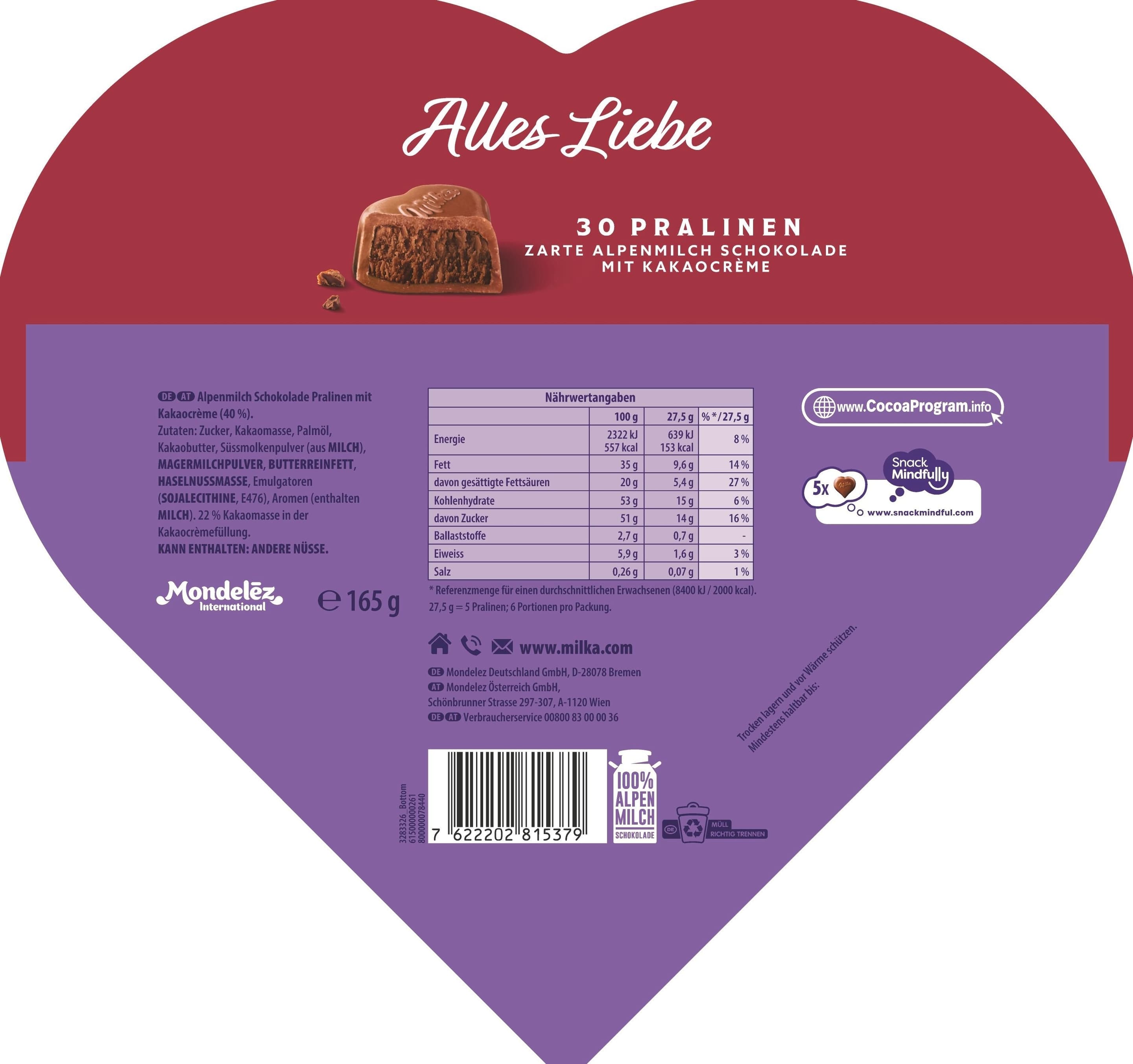 Milka Pralinen Alles Liebe