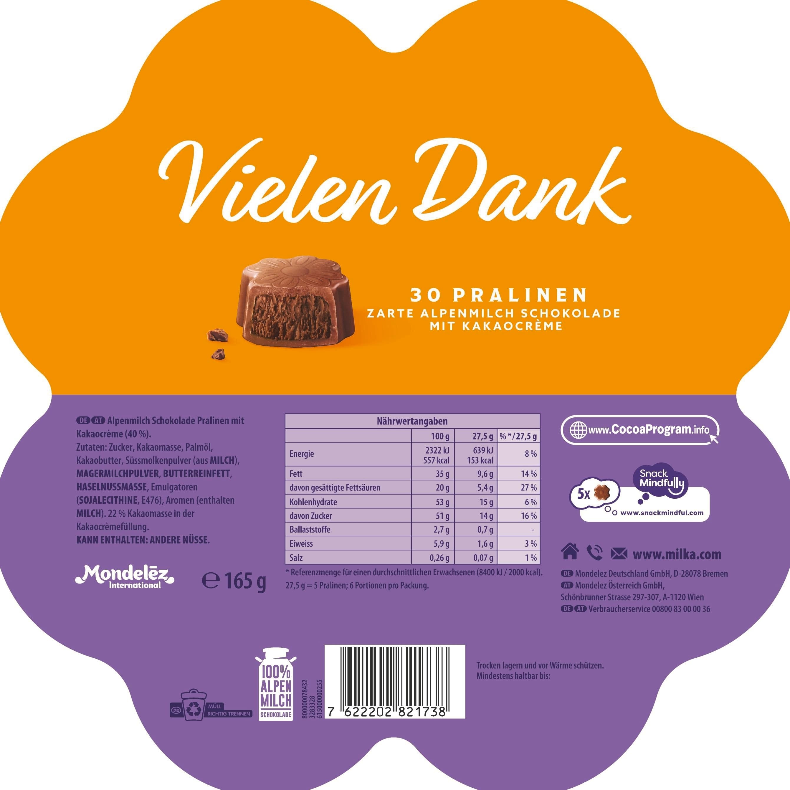 Milka Pralinen Vielen Dank