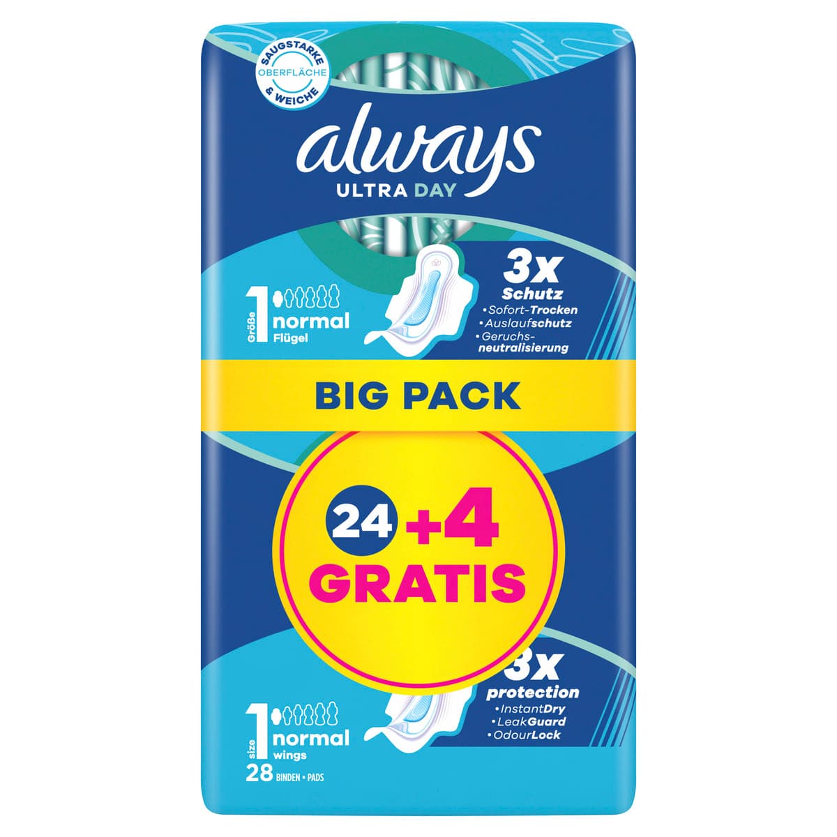 Always ultra Damenbinden Normal mit Flügeln BigPack 