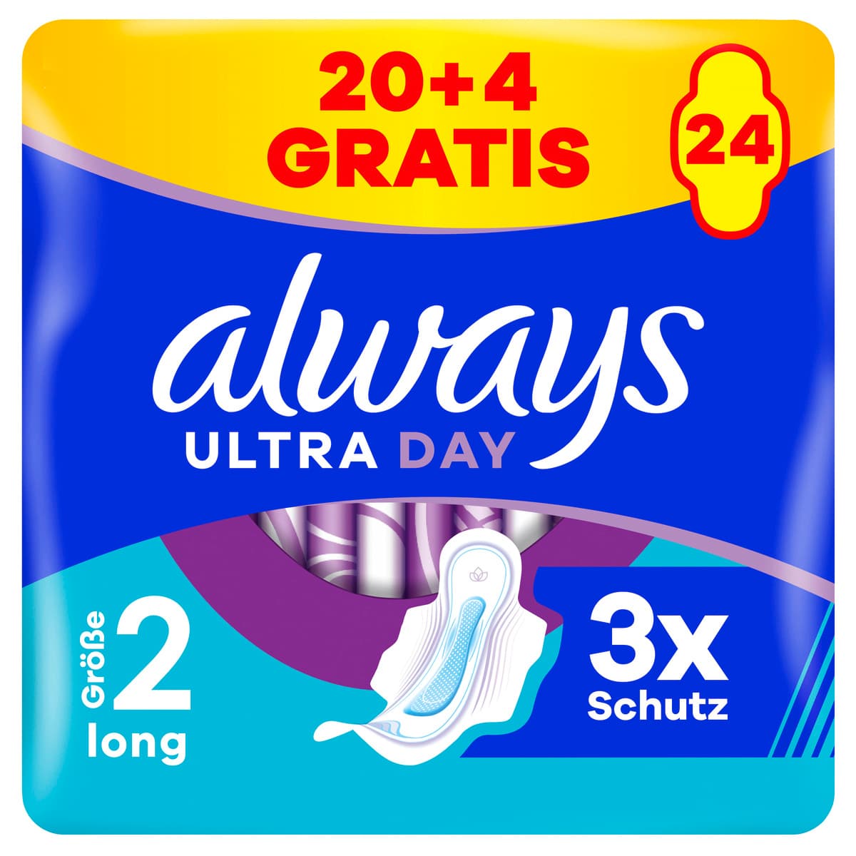 Always ultra Damenbinden Long mit Flügeln BigPack