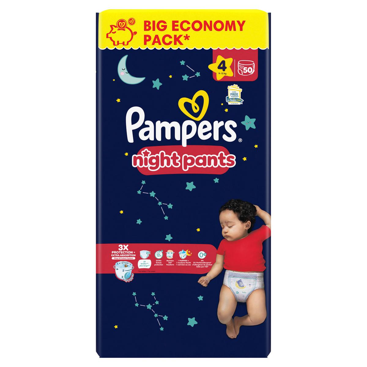 Produktbild Pampers Windeln Night Pants Gr.4 Big Pack 9-15kg  2 von 10