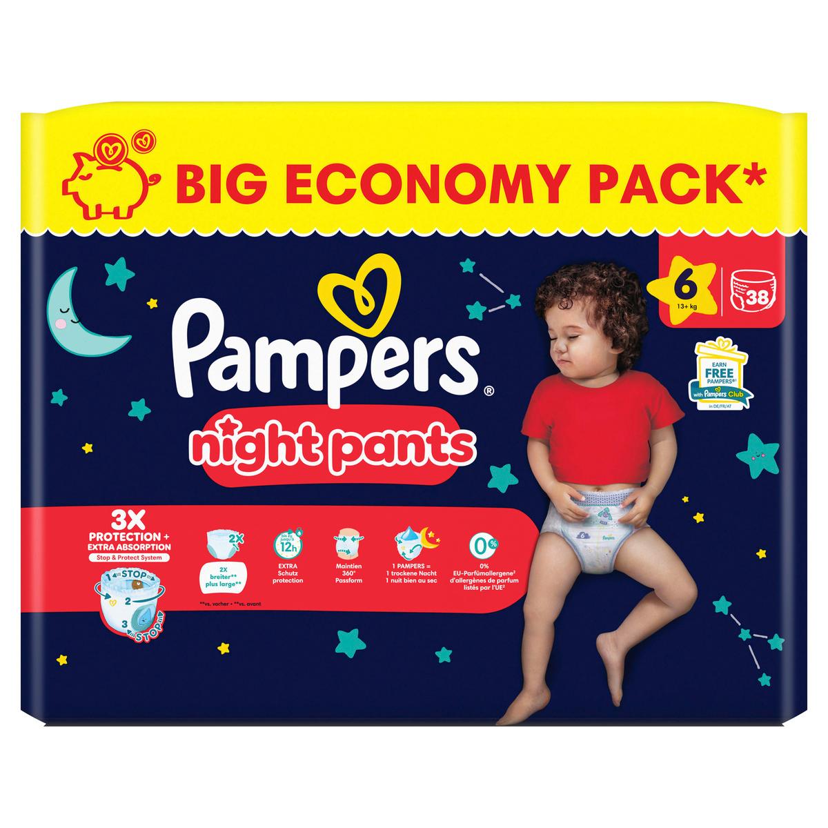 Produktbild Pampers Windeln Night Pants Gr.6 Big Pack 13kg+ 2 von 10