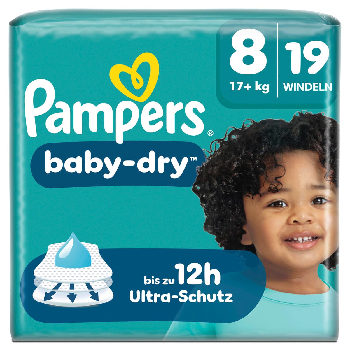 Pampers Baby Dry Windeln Gr.8 Extra Large 17+kg 