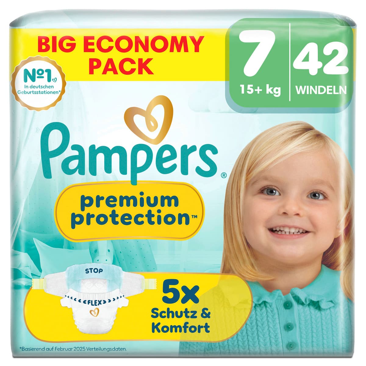 Pampers Premium Protection Windeln Gr.7 Extra Large 15+kg Big Economy Pack 