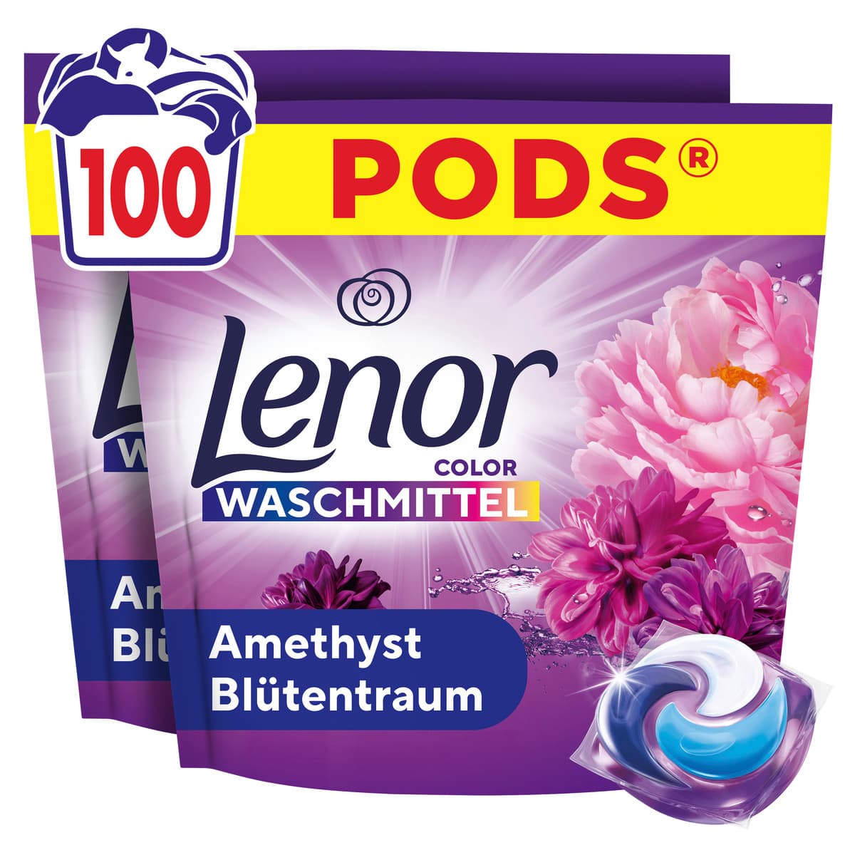 Lenor All-in-1 Colorwaschmittel Pods Blütentraum 100WL
