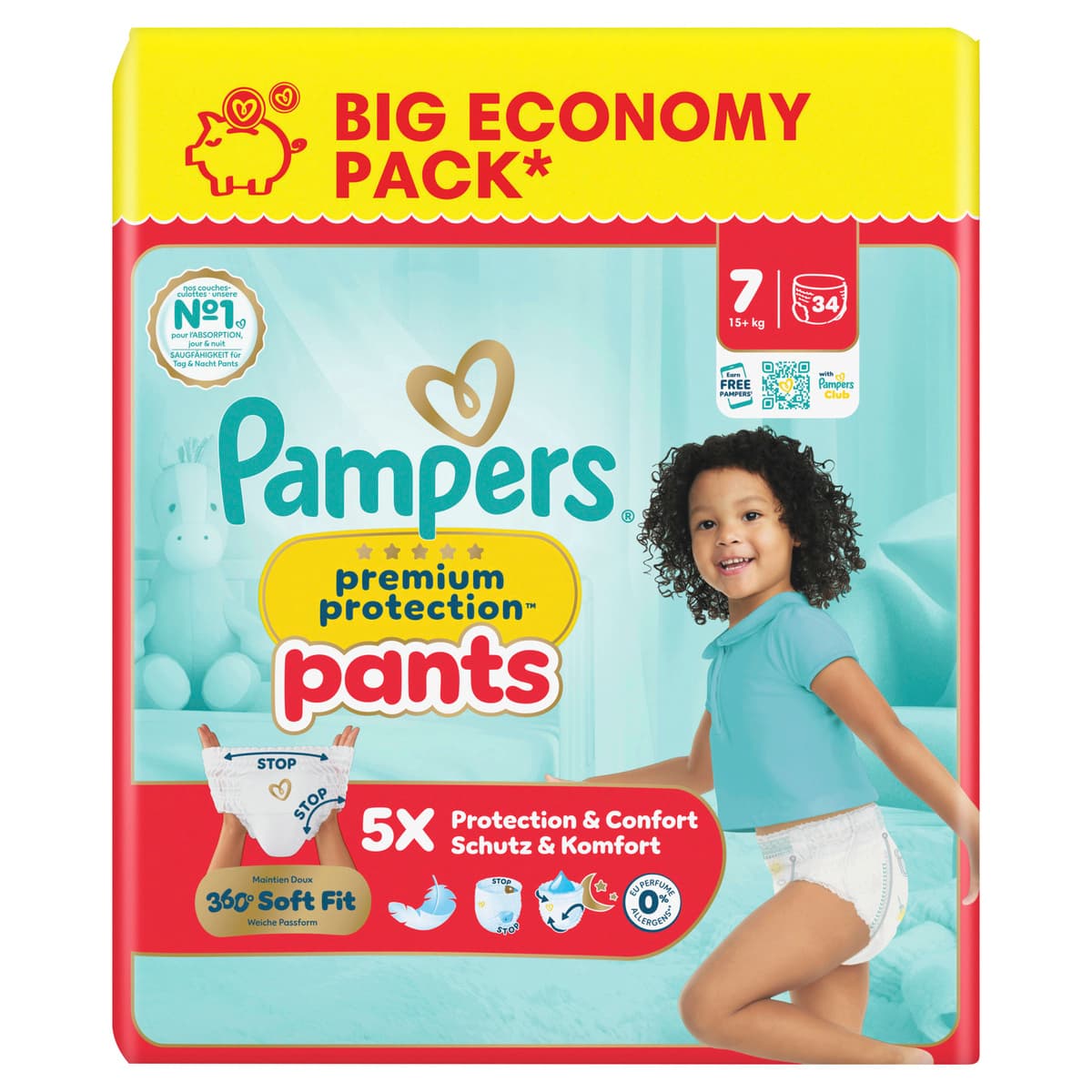 Pampers Premium Protection Pants Gr.7 Extra Large 15+kg Big Economy Pack 