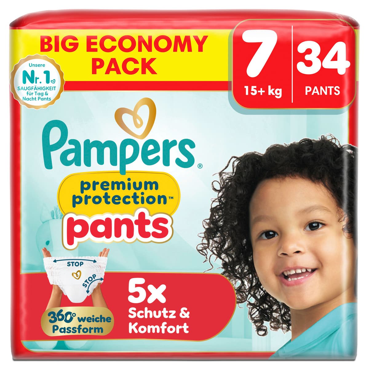 Pampers Premium Protection Pants Gr.7 Extra Large 15+kg Big Economy Pack 